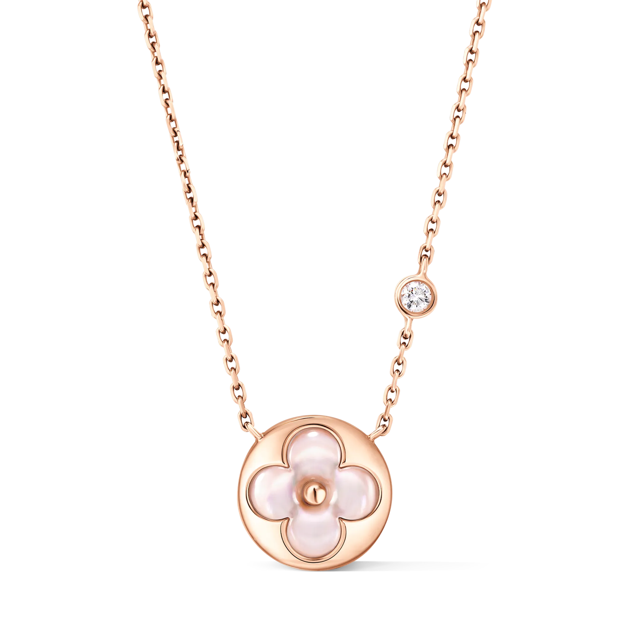 Louis Vuitton Color Blossom BB Sun Pendant, Pink Gold, and Diamond Jewelry Q03789