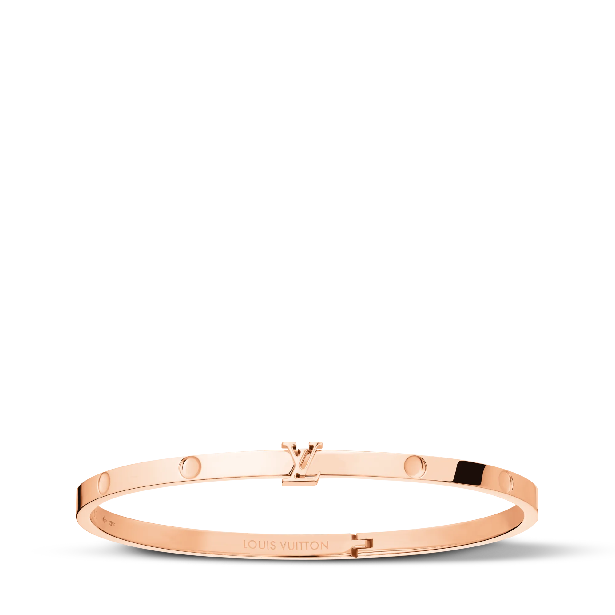 Louis Vuitton Empreinte Small Bangle, Pink Gold Precious Metal Jewelry Q05324