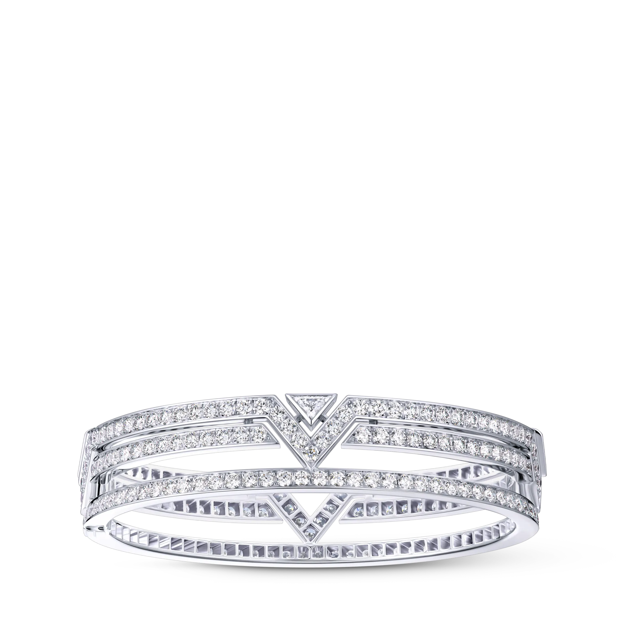 Louis Vuitton Pure V Bracelet, White Gold, Diamonds Les Extraordinaires - Jewelry Q05653