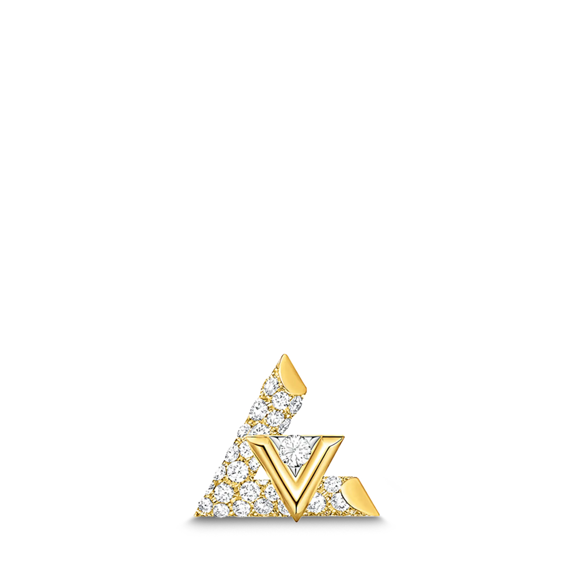 Louis Vuitton LV Volt One Stud Diamond Jewelry Q06484 Gold