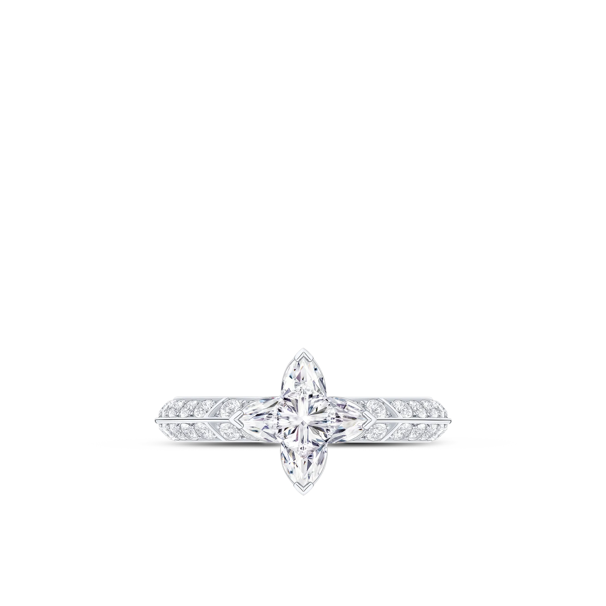 Louis Vuitton LV Diamonds Pavé Solitaire, LV Monogram Star cut Jewelry Q0E57H