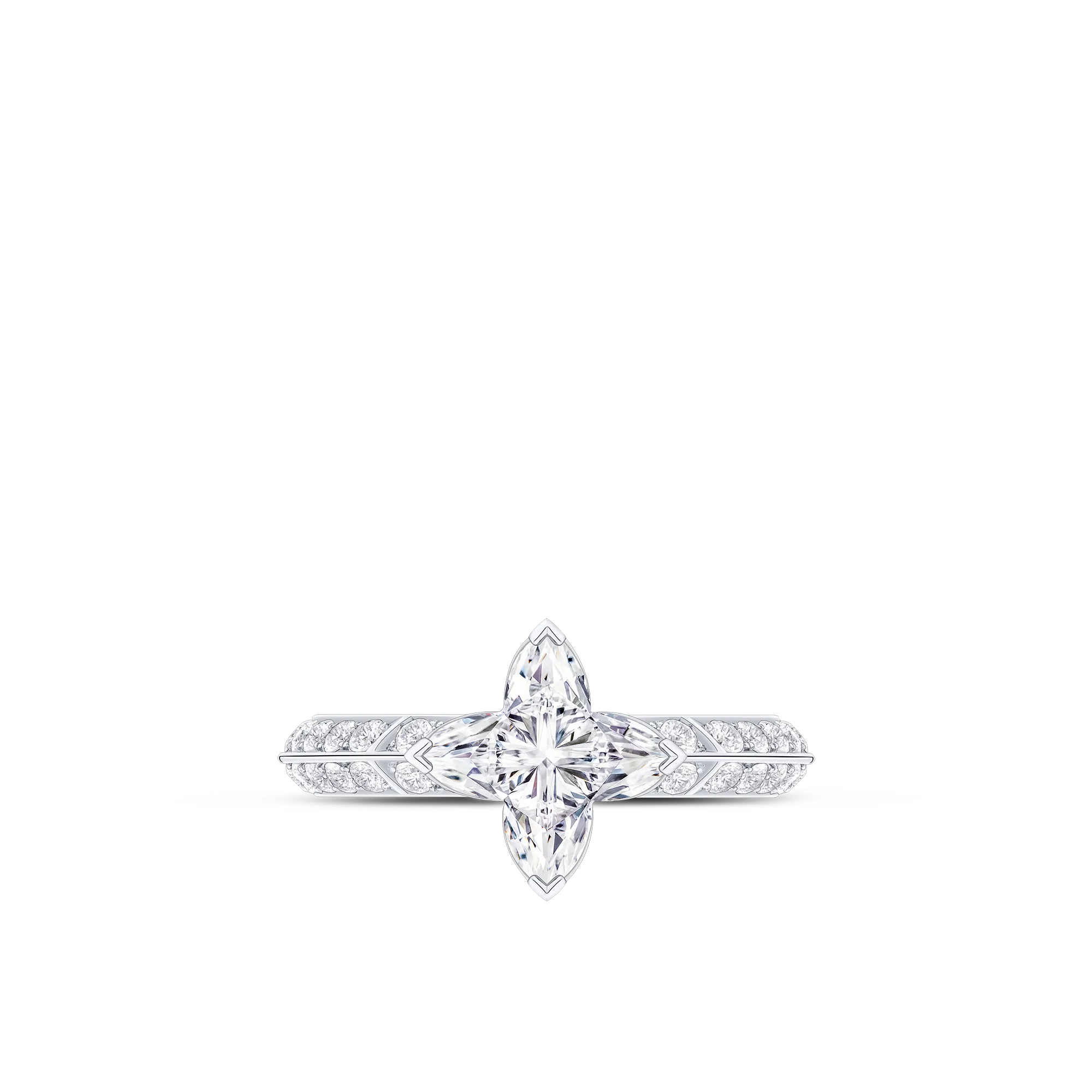 Louis Vuitton LV Diamonds Pavé Solitaire, LV Monogram Star cut Jewelry Q0F07G