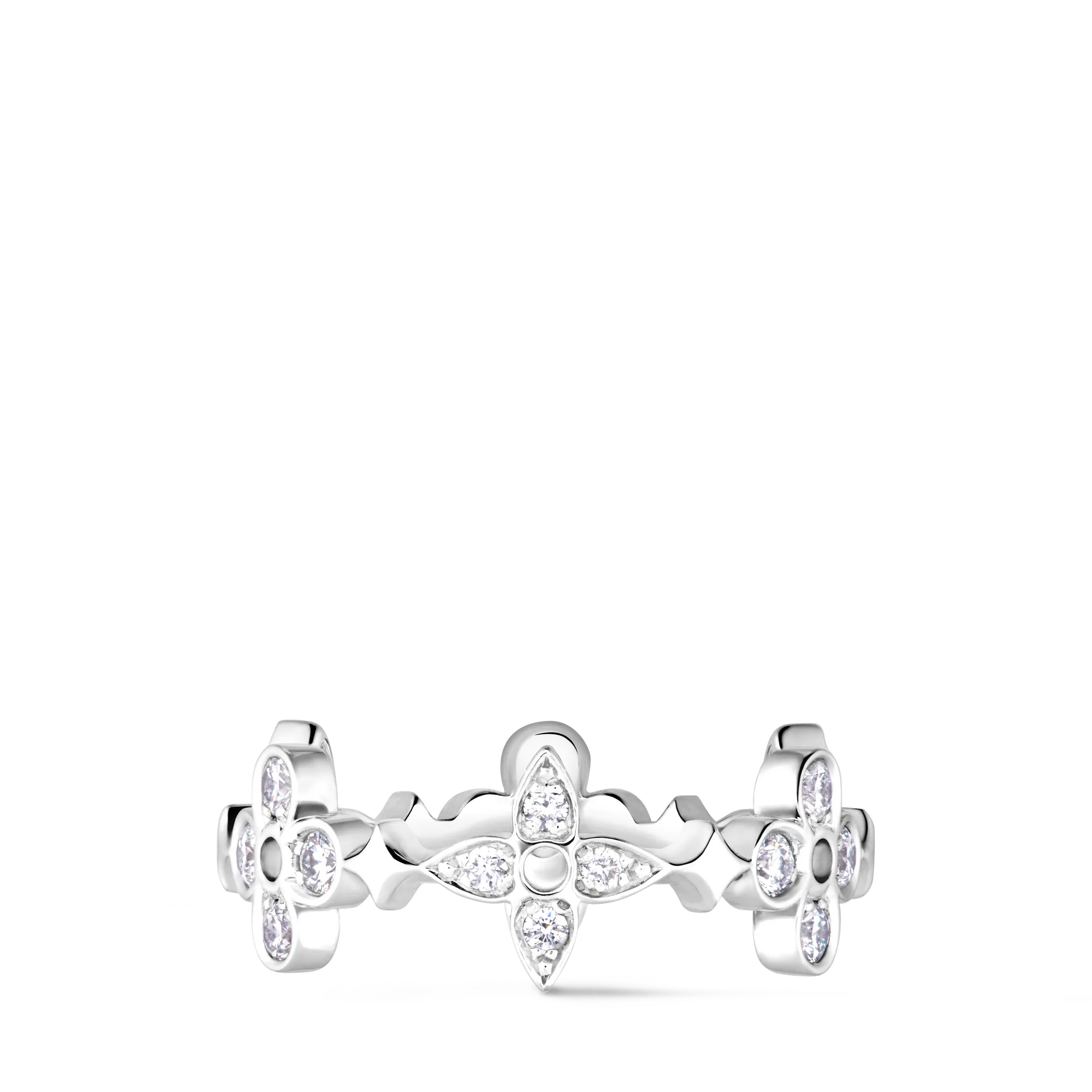 Louis Vuitton Dentelle Ring, White Gold And Diamonds Jewelry Q0H88K Silver