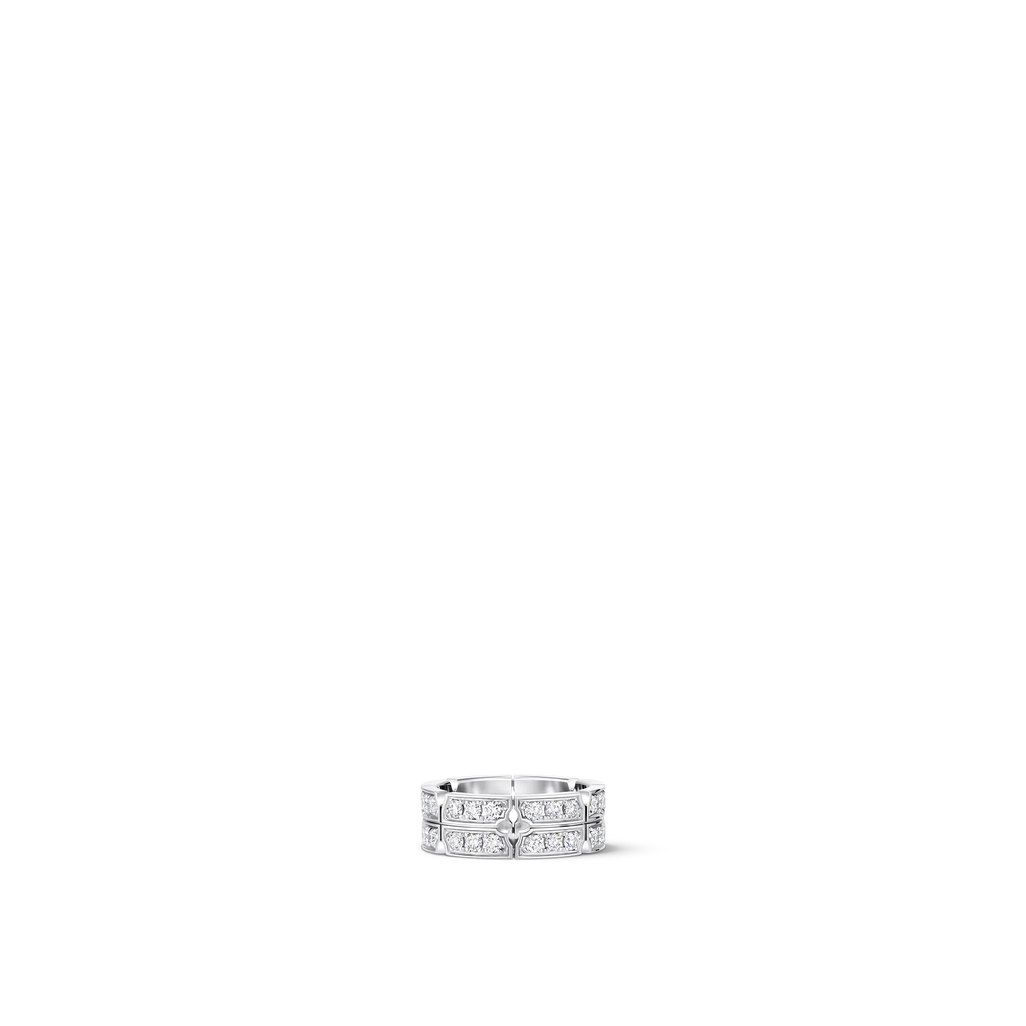 Louis Vuitton Tumbler Ring, White Gold and Diamonds Jewelry Q0L10I