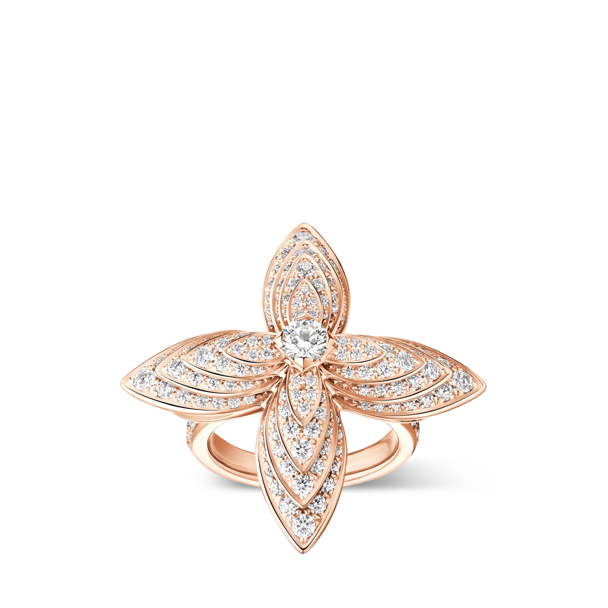Louis Vuitton Idylle Blossom Ring, Rose Gold and Diamonds Les Extraordinaires - Jewelry Q0U65F
