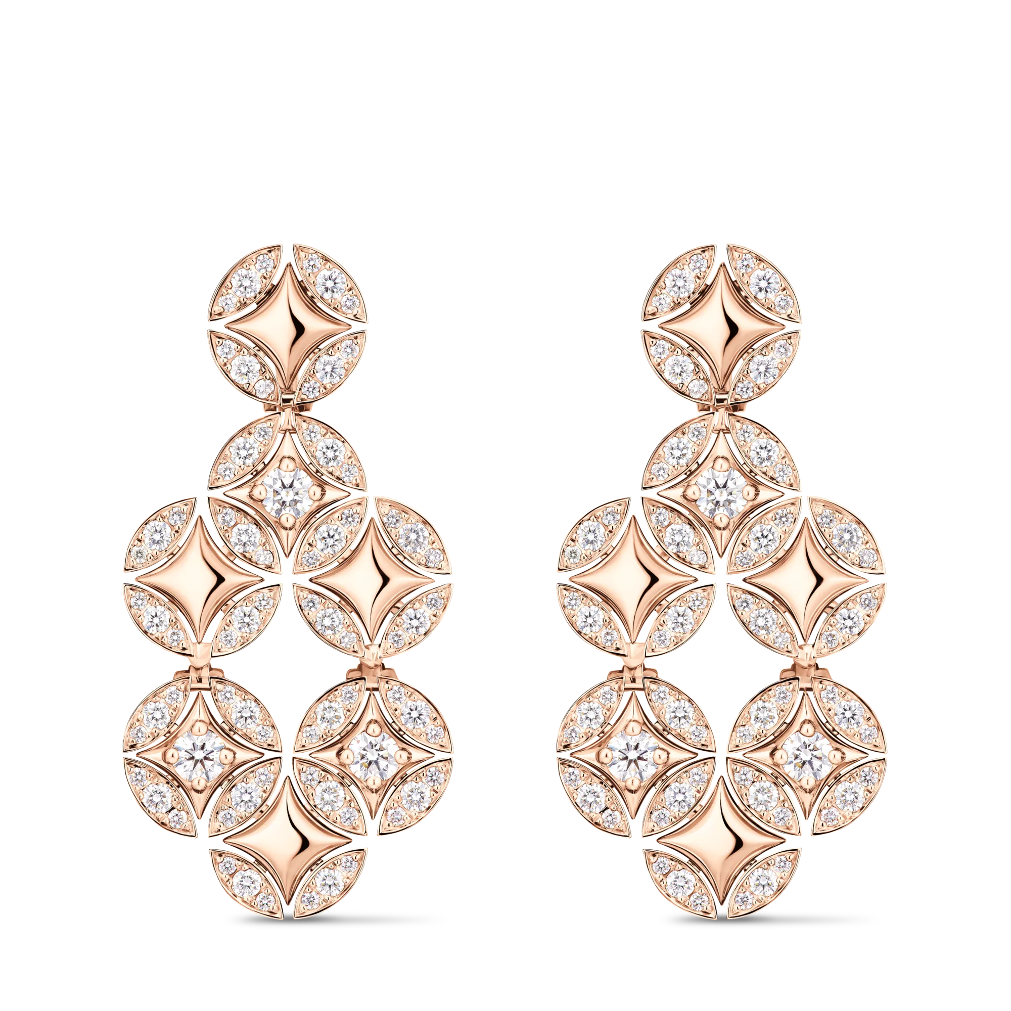 Louis Vuitton Galaxie Earrings, Rose Gold and Diamonds Les Extraordinaires - Jewelry Q16067