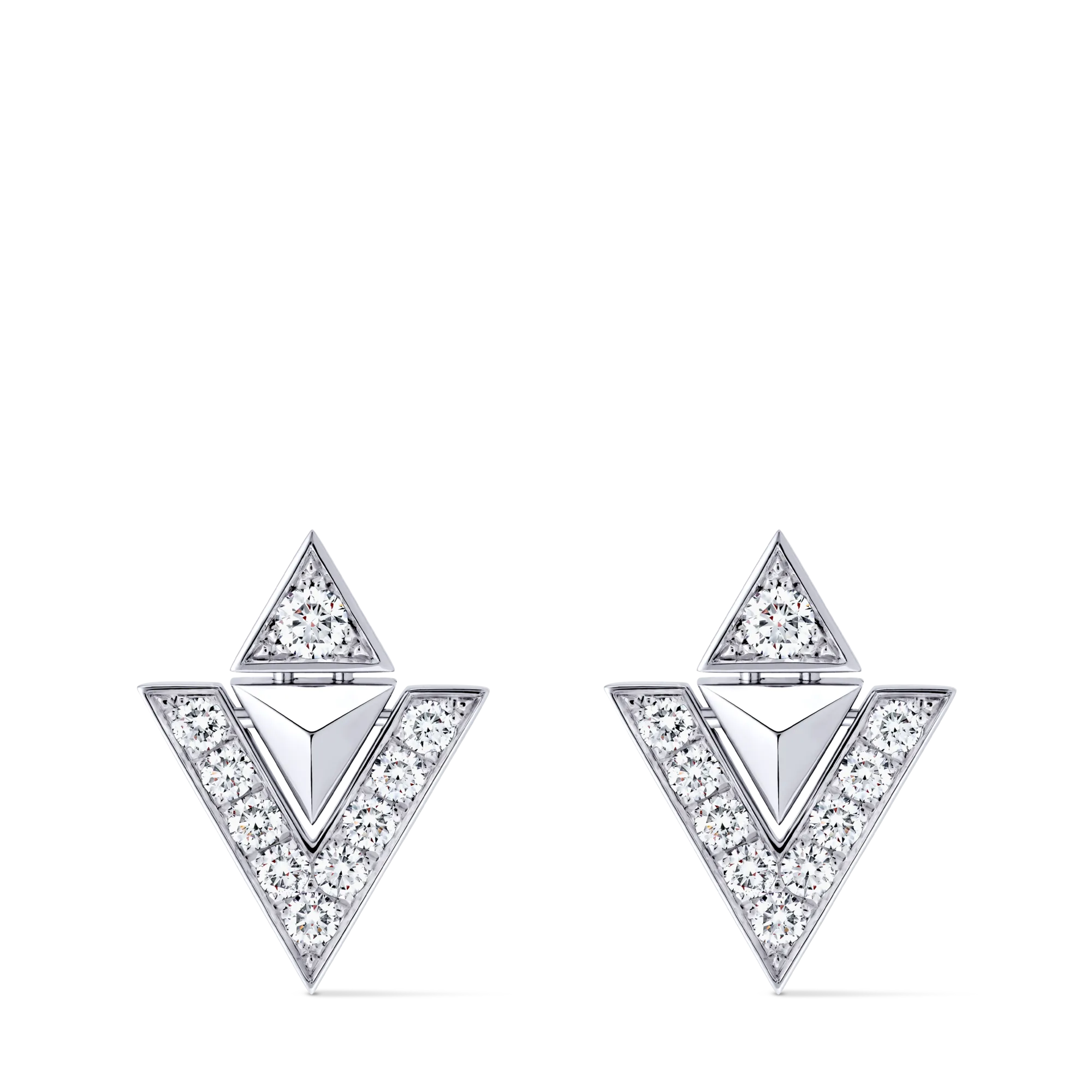 Louis Vuitton Pure V Earrings, White Gold and Diamonds Jewelry Q16164