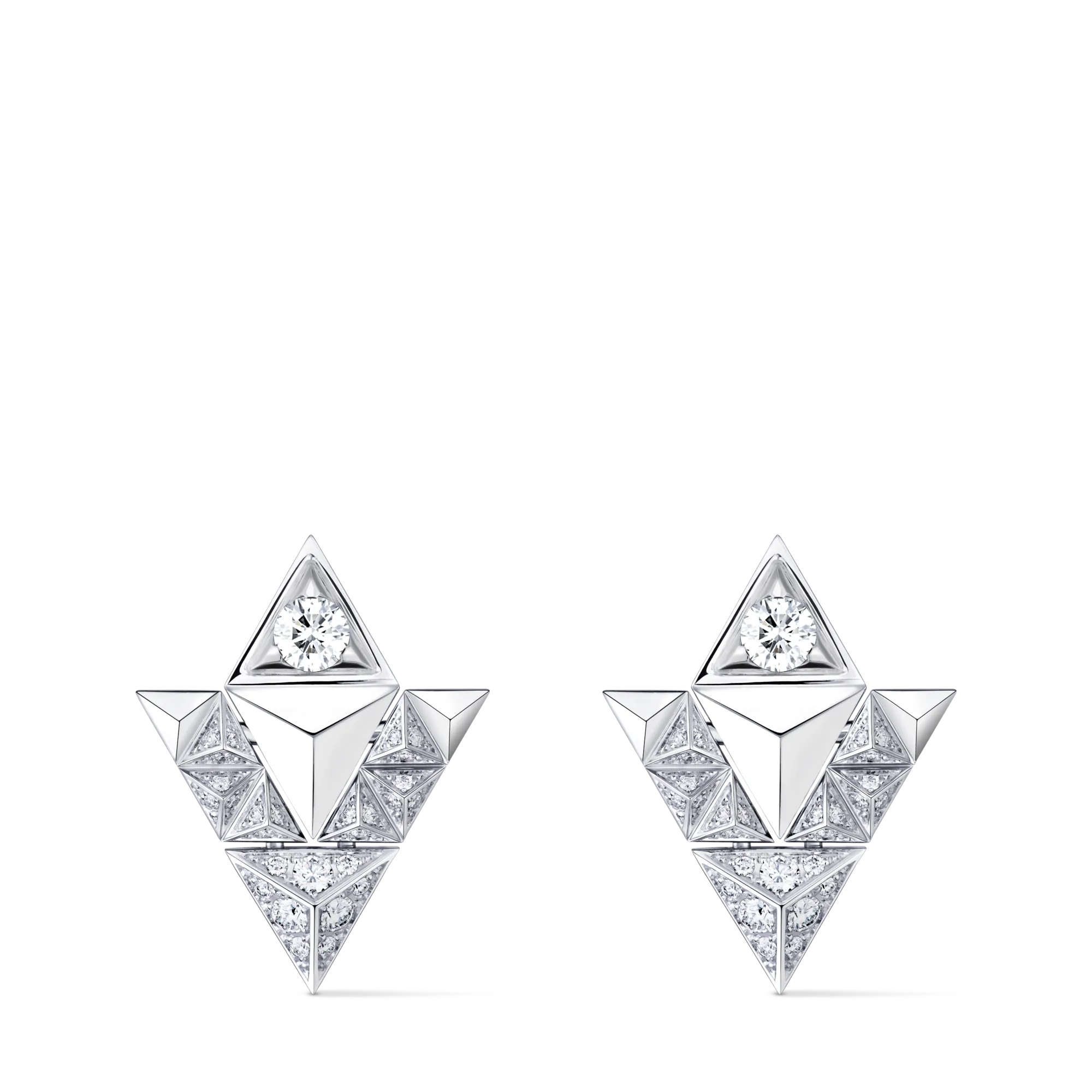 Louis Vuitton Pure V Earrings, White Gold and Diamonds Jewelry Q16170