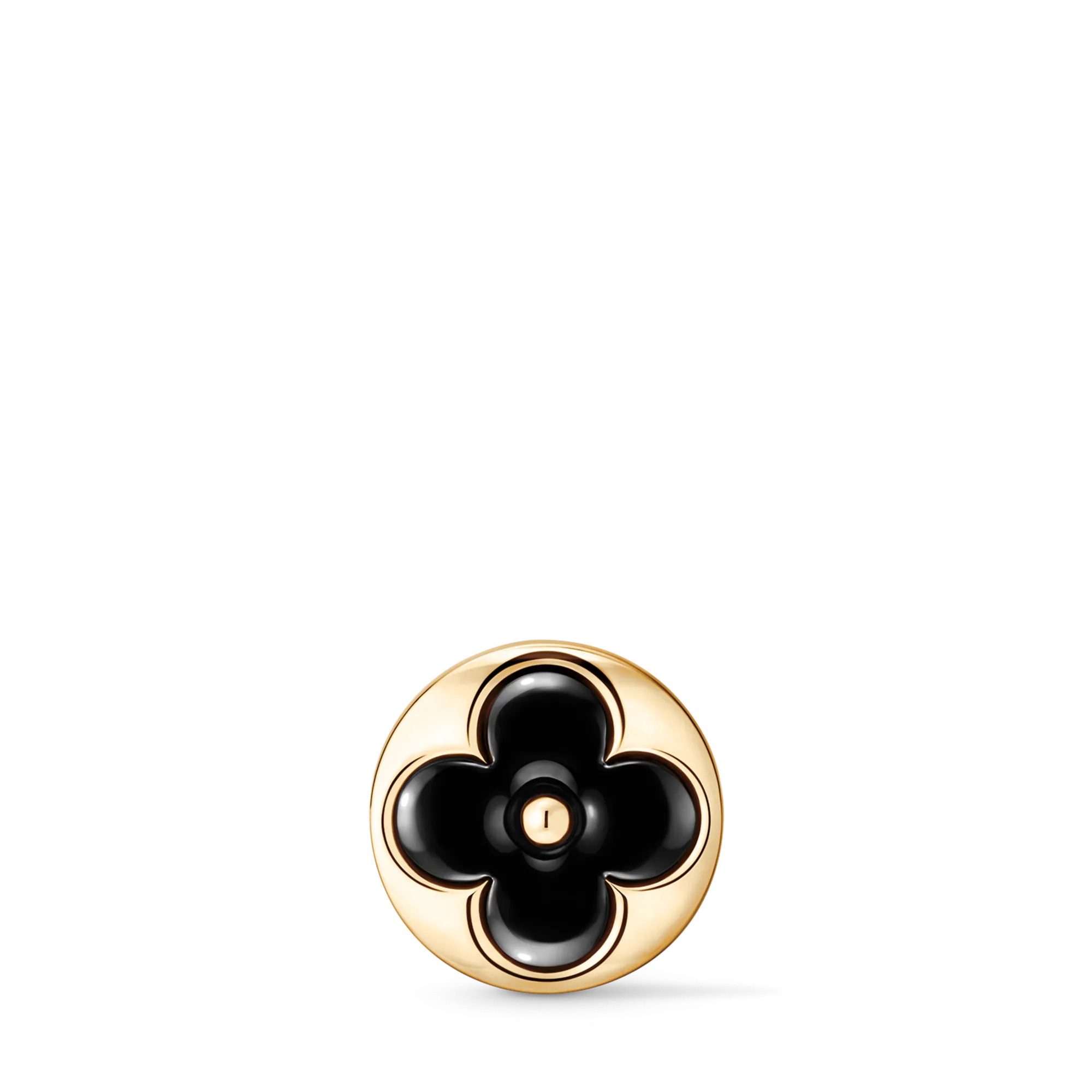 Louis Vuitton Color Blossom BB Sun Ear Stud, Yellow Gold and Onyx - Per Unit Jewelry Q16640