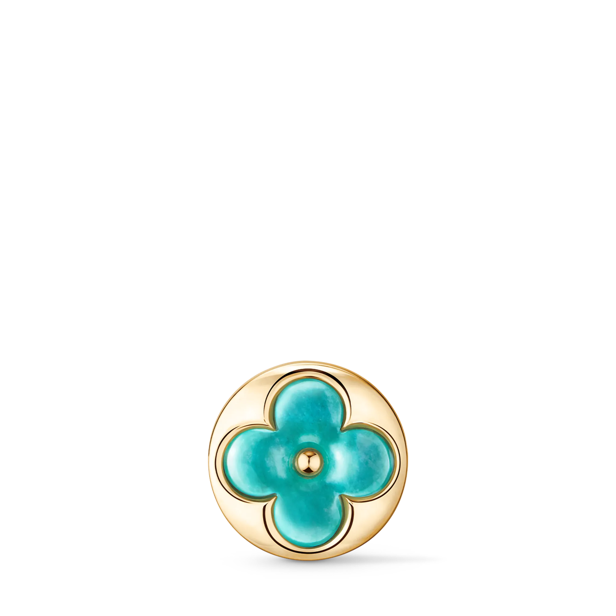 Louis Vuitton Color Blossom BB Sun Ear Stud, Yellow Gold and Amazonite - Per Unit Jewelry Q16642