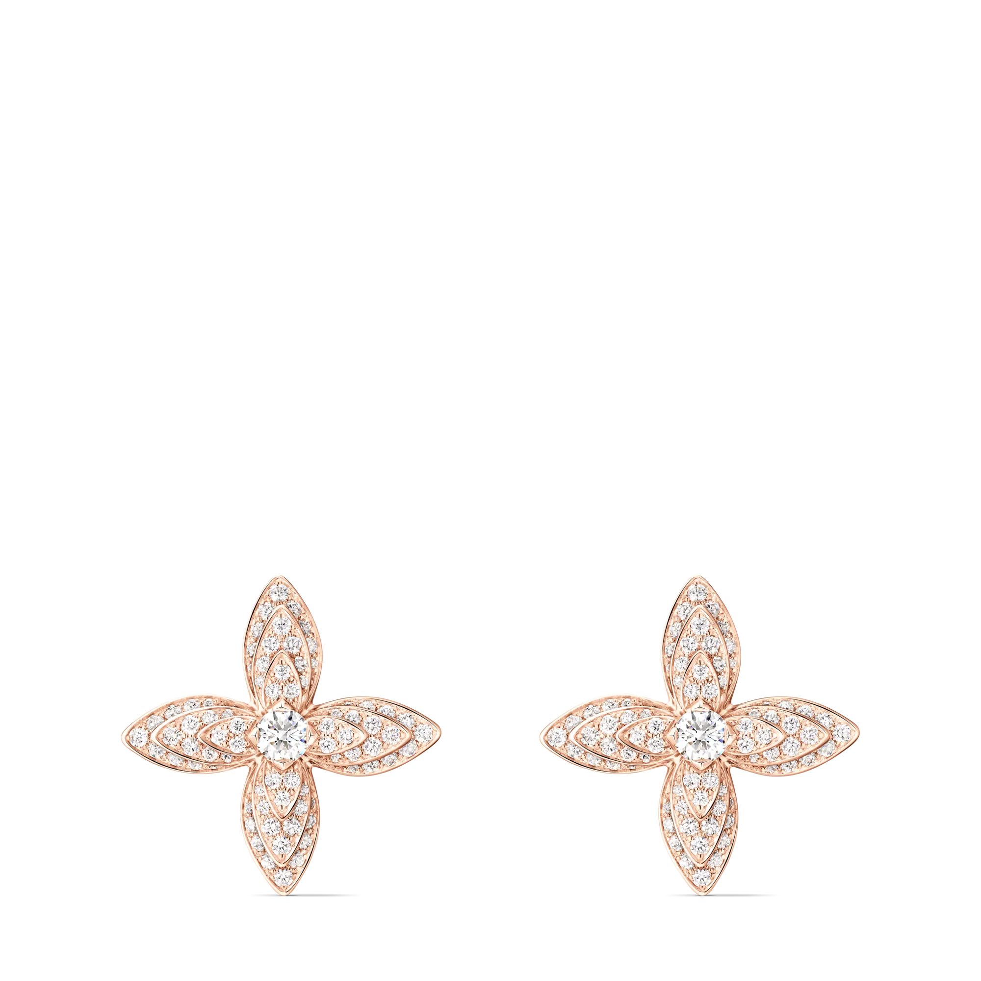 Louis Vuitton Idylle Blossom Earrings, Rose Gold and Diamonds Les Extraordinaires - Jewelry Q16837