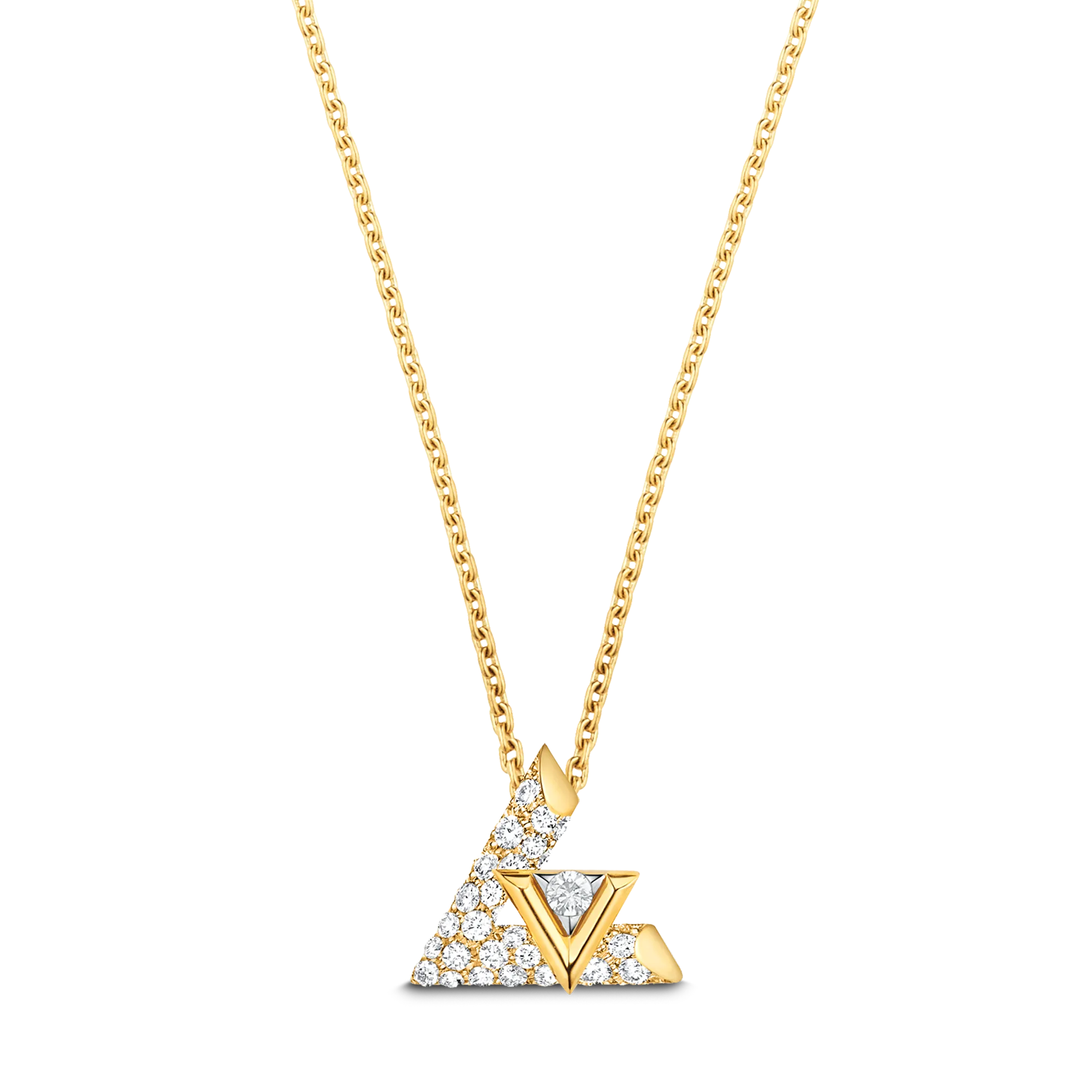 Louis Vuitton LV Volt One Pendant Diamond Jewelry Q93923 Gold