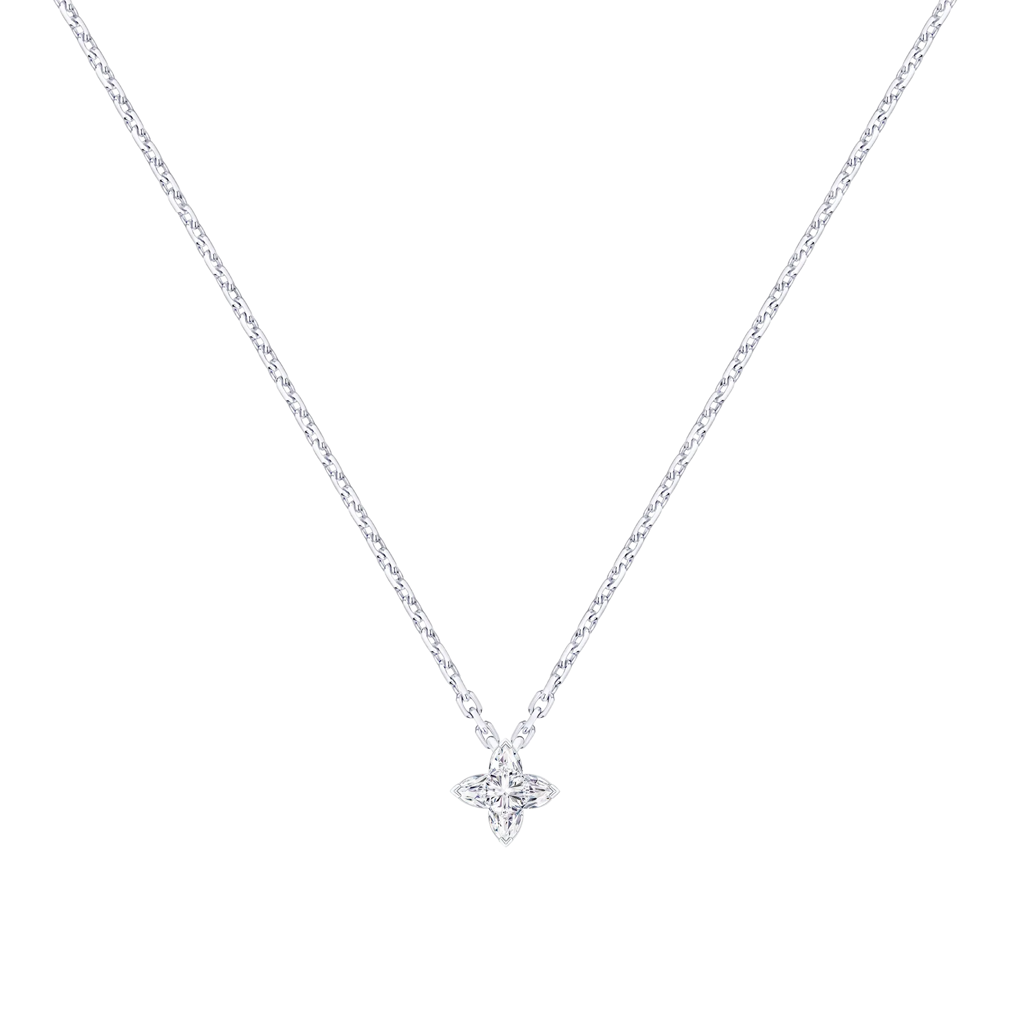 Louis Vuitton LV Diamonds Pendant, LV Monogram Star cut Jewelry Q93958