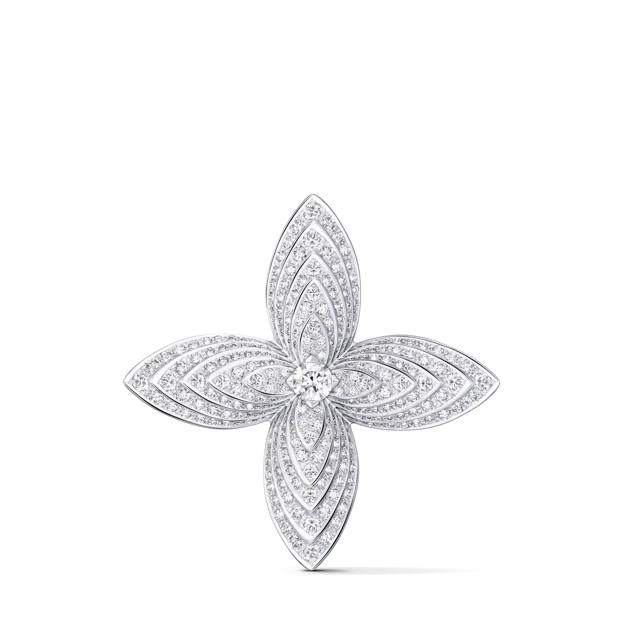 Louis Vuitton Idylle Blossom Brooch, White Gold & Diamonds Les Extraordinaires - Jewelry Q97363