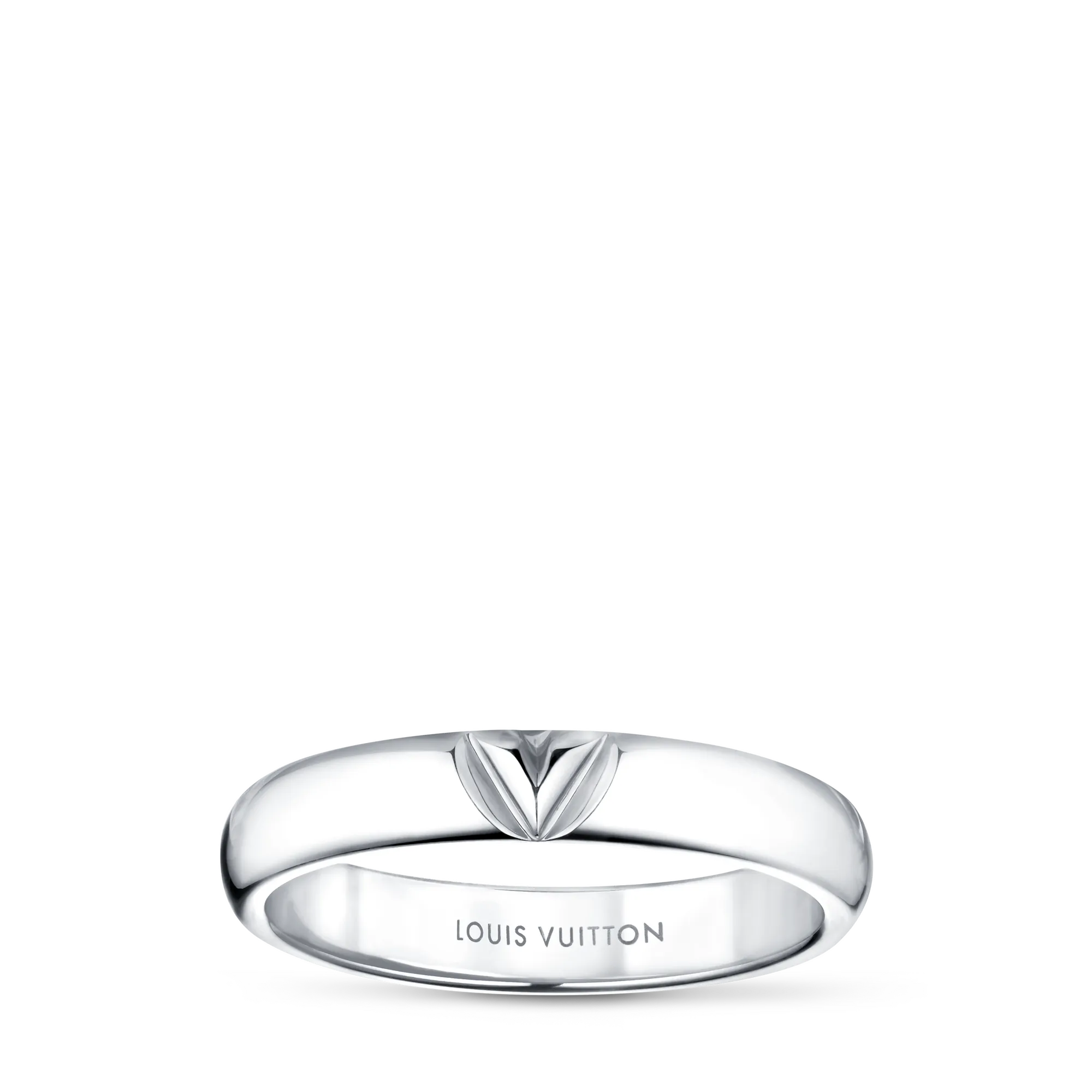 Louis Vuitton LV Volt Multi Wedding Band, White Gold Precious Metal Jewelry Q9O61E Silver