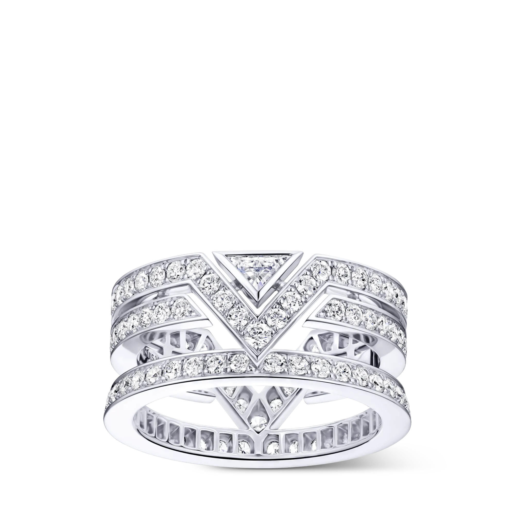 Louis Vuitton Pure V Ring, White Gold and Diamonds Les Extraordinaires - Jewelry Q9P15S