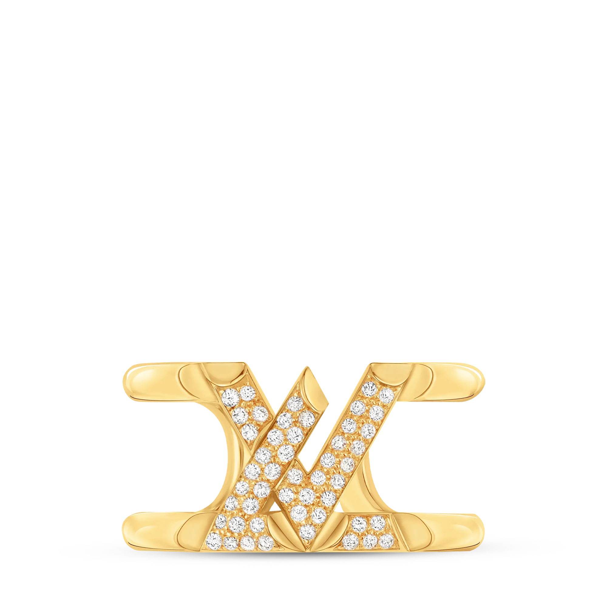 Louis Vuitton LV Volt One Ring Diamond Jewelry Q9Q35E Gold