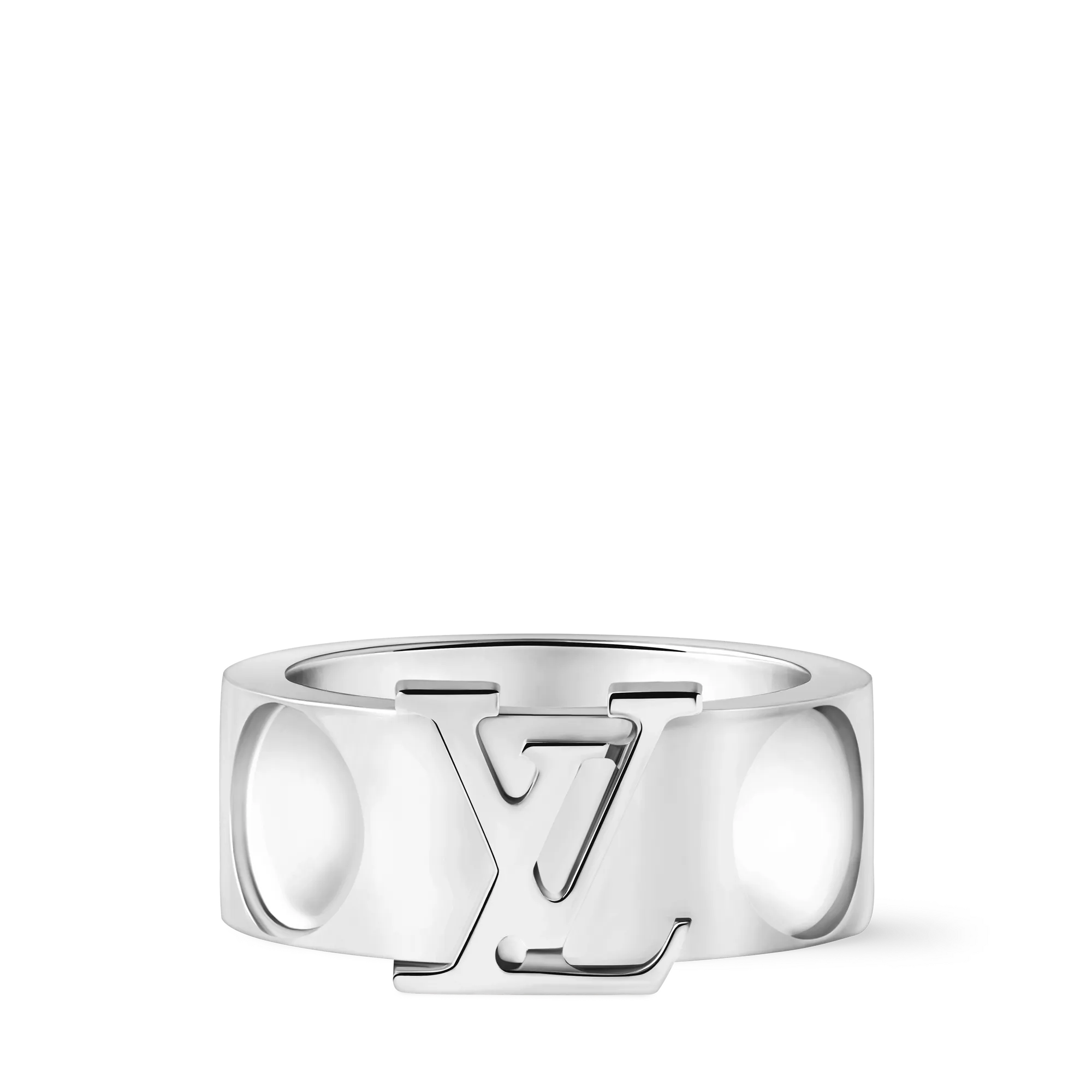 Louis Vuitton Empreinte Large Ring, White Gold Precious Metal Jewelry Q9R86H Silver