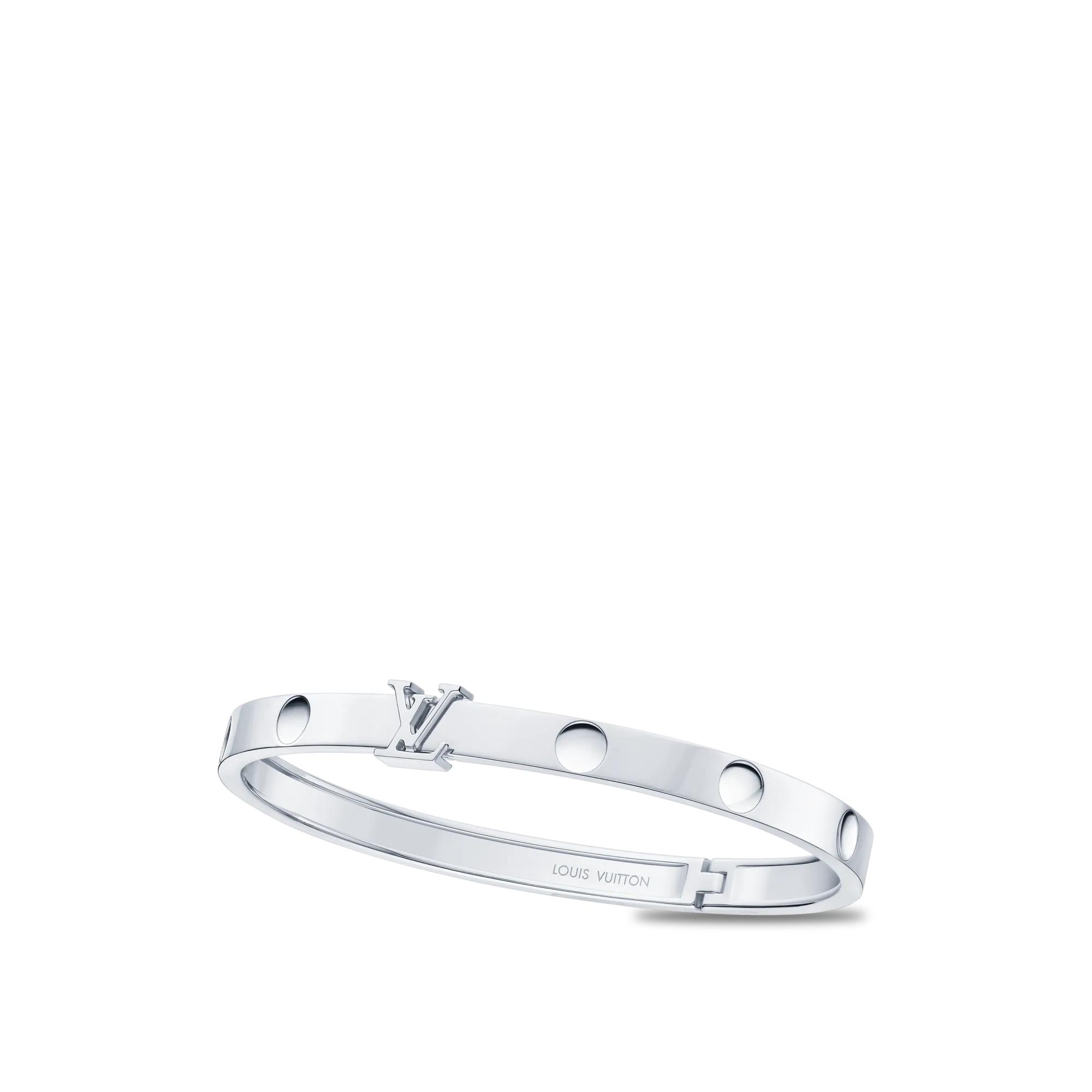 Louis Vuitton Empreinte Medium Bangle, White Gold Precious Metal Les Extraordinaires - Jewelry QA5193