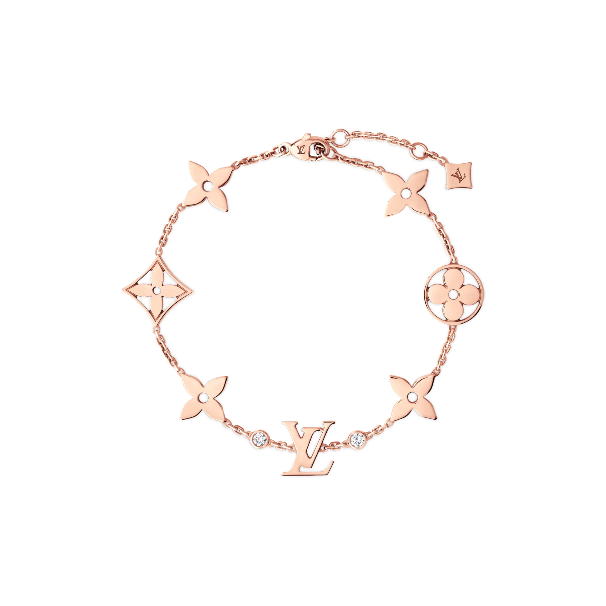 Louis Vuitton Idylle Blossom Multi - Motif Bracelet, Pink Gold and Diamonds Jewelry QA5200