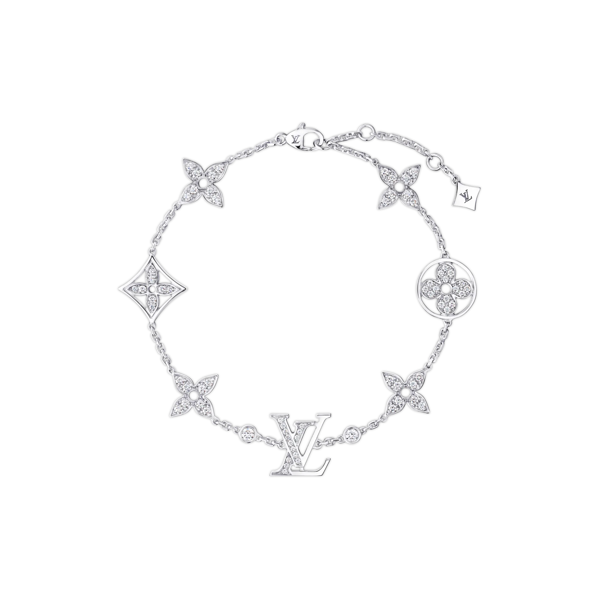 Louis Vuitton Idylle Blossom Multi - Motif Bracelet, White Gold and Diamonds Jewelry QA5207