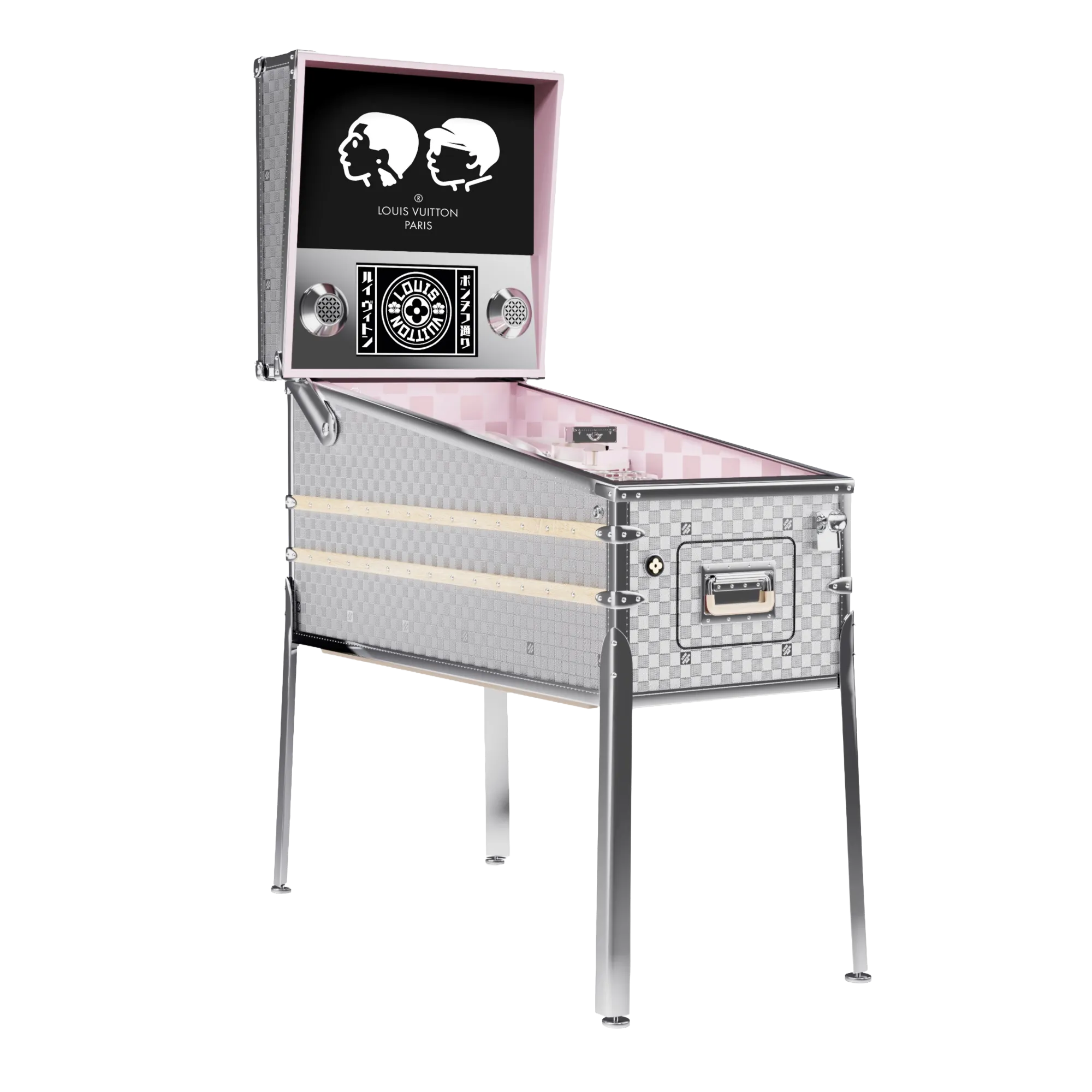 Louis Vuitton Pinball Other Damier Canvas Trunks, Travel and Home - Sports, Games and Leisure R93284 Silver