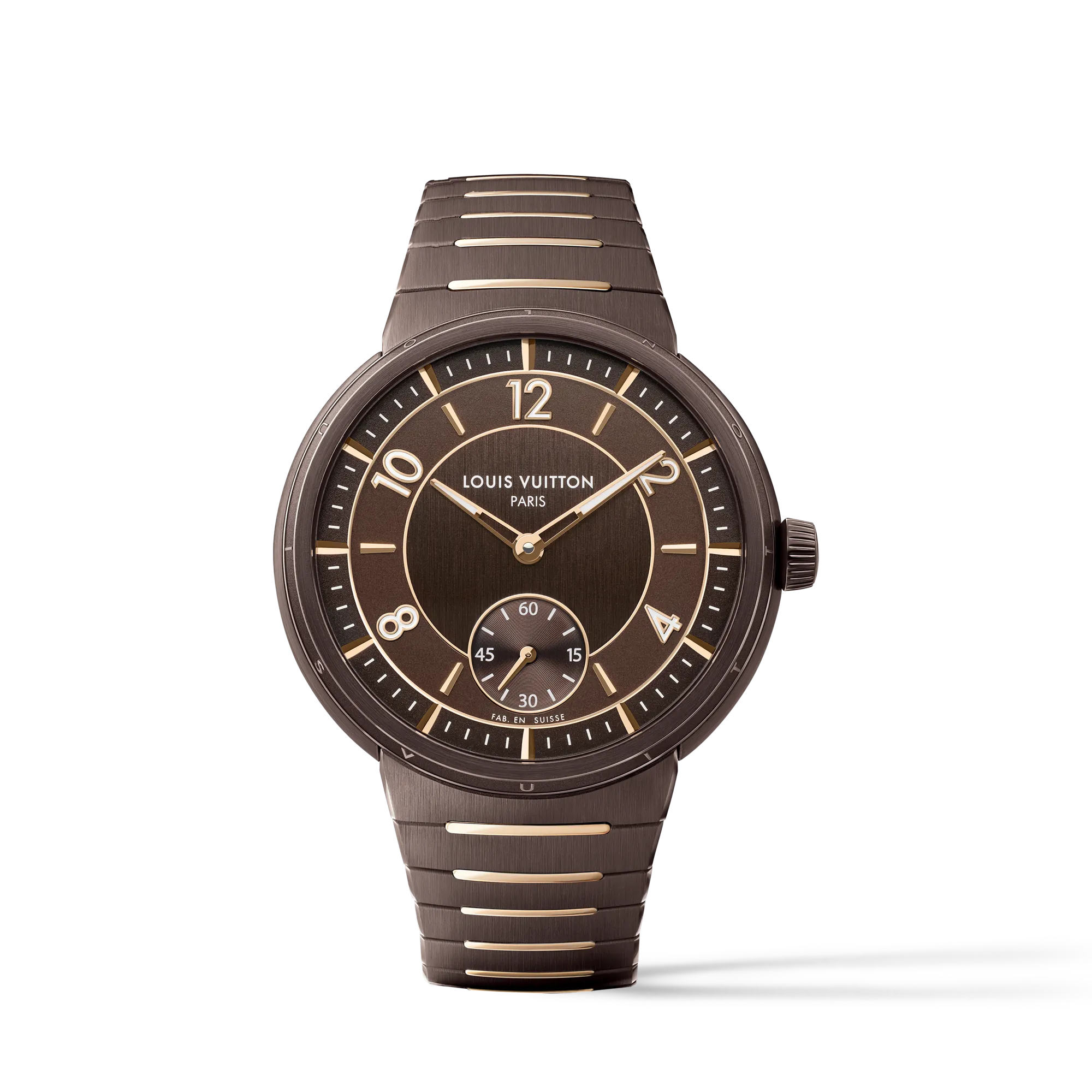 Louis Vuitton Tambour, Automatic, 40mm, Ceramic and Rose Gold Watches - W1CR10 Brown