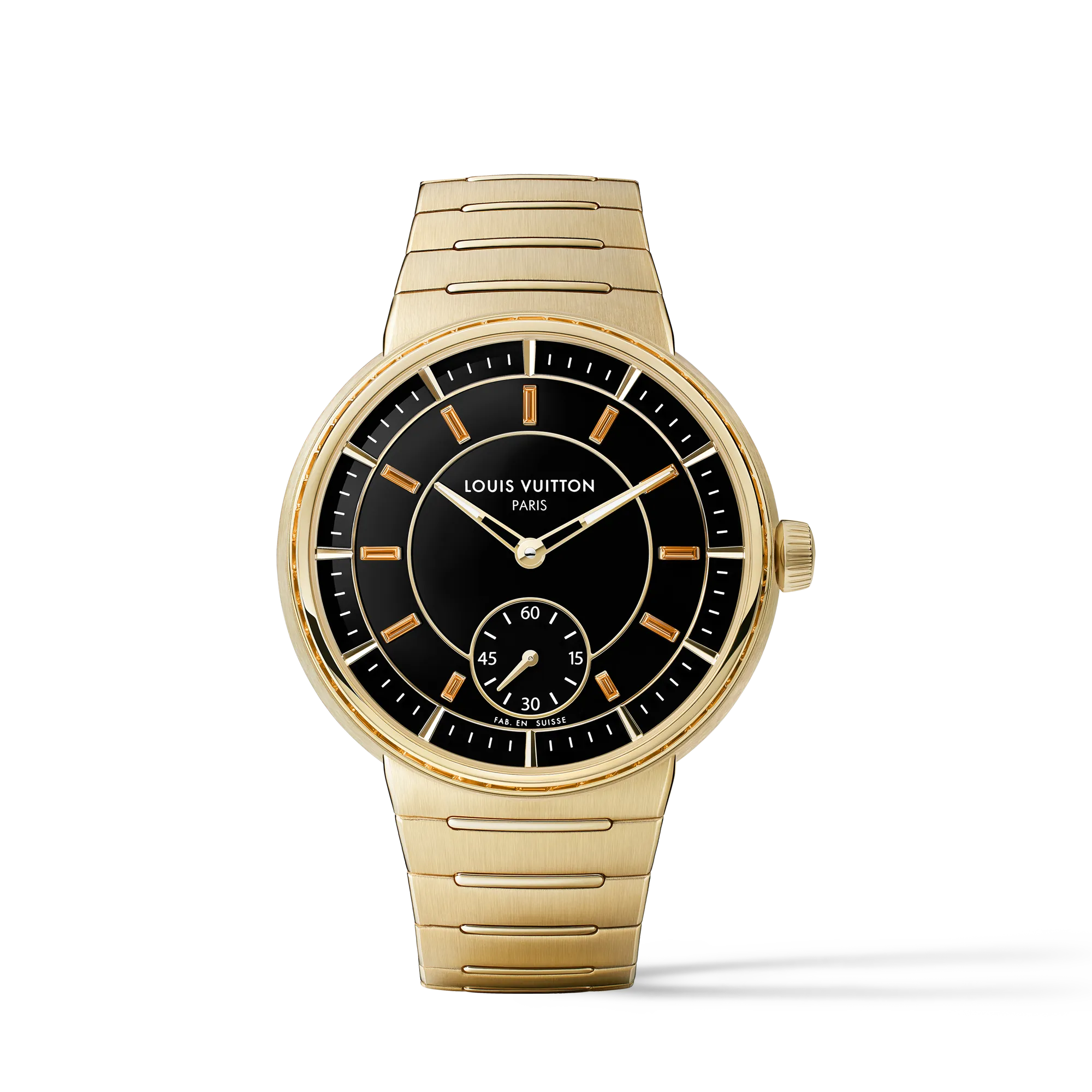 Louis Vuitton Tambour, Automatic, 40mm, Yellow Gold, onyx, sapphires Watches - W1YG20