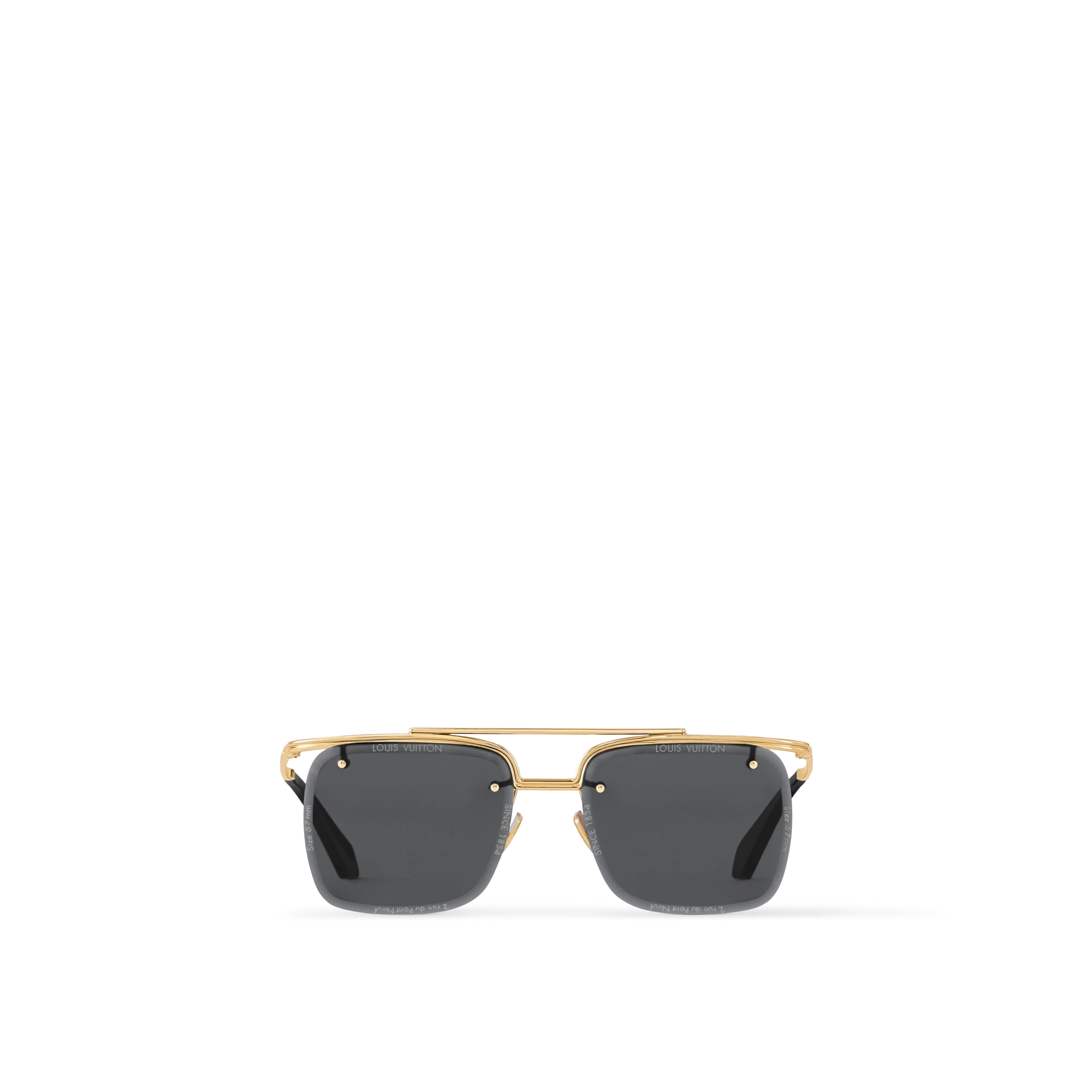 Louis Vuitton LV Super Vision Light Large Square Sunglasses NICKEL SILVER - Men - Accessories Z2891U Black