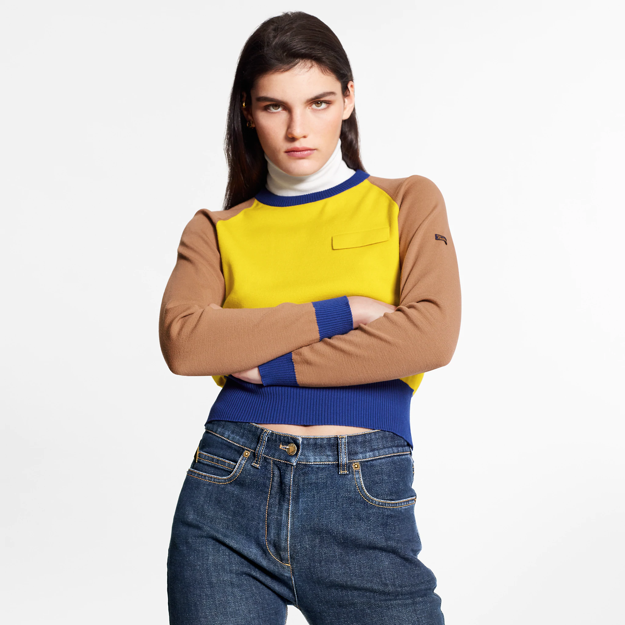 Louis Vuitton Mid-Rise, Straight Classic Jeans In Stretch Indigo Denim 1A83TE