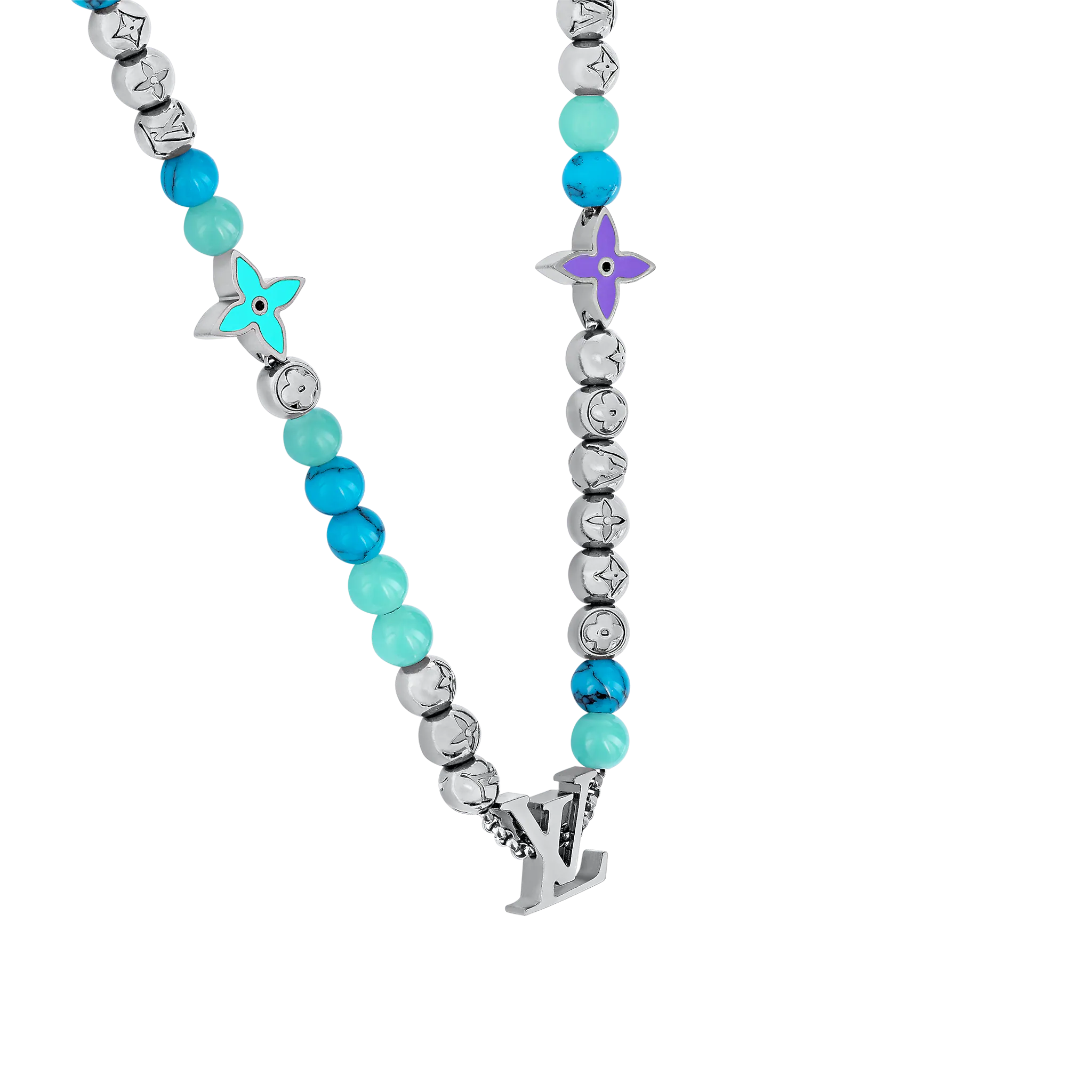 Louis Vuitton Beads Necklace Men in Violet - Accessories M00313