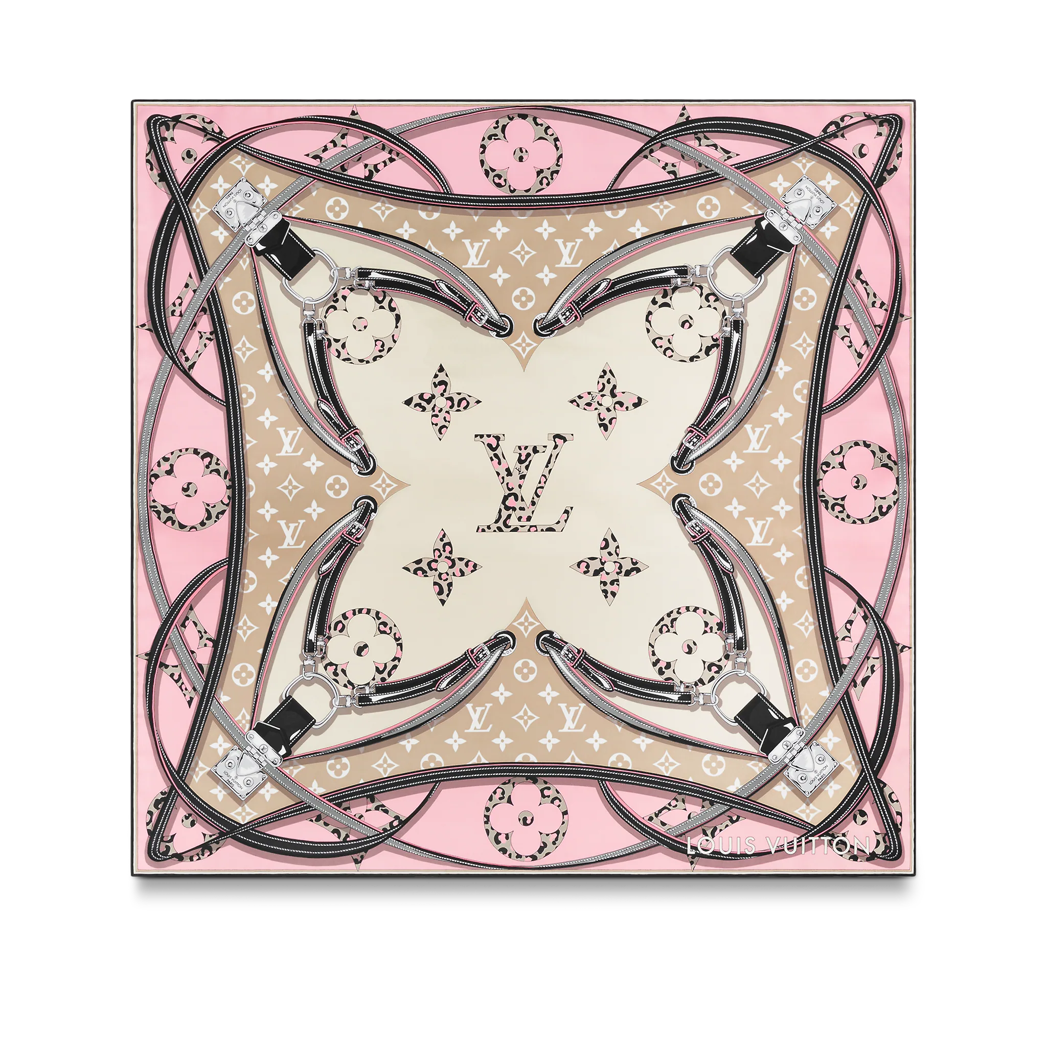 Louis Vuitton Wild at Heart Square 70 in Cream - Accessories M00420 Louis Vuitton Wild at Heart Square 70 in Cream - Accessories M00420