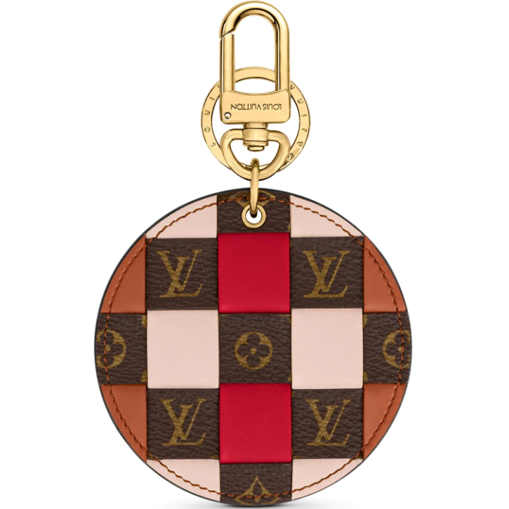 Louis Vuitton Monogram Check bag charm and key holder M68657