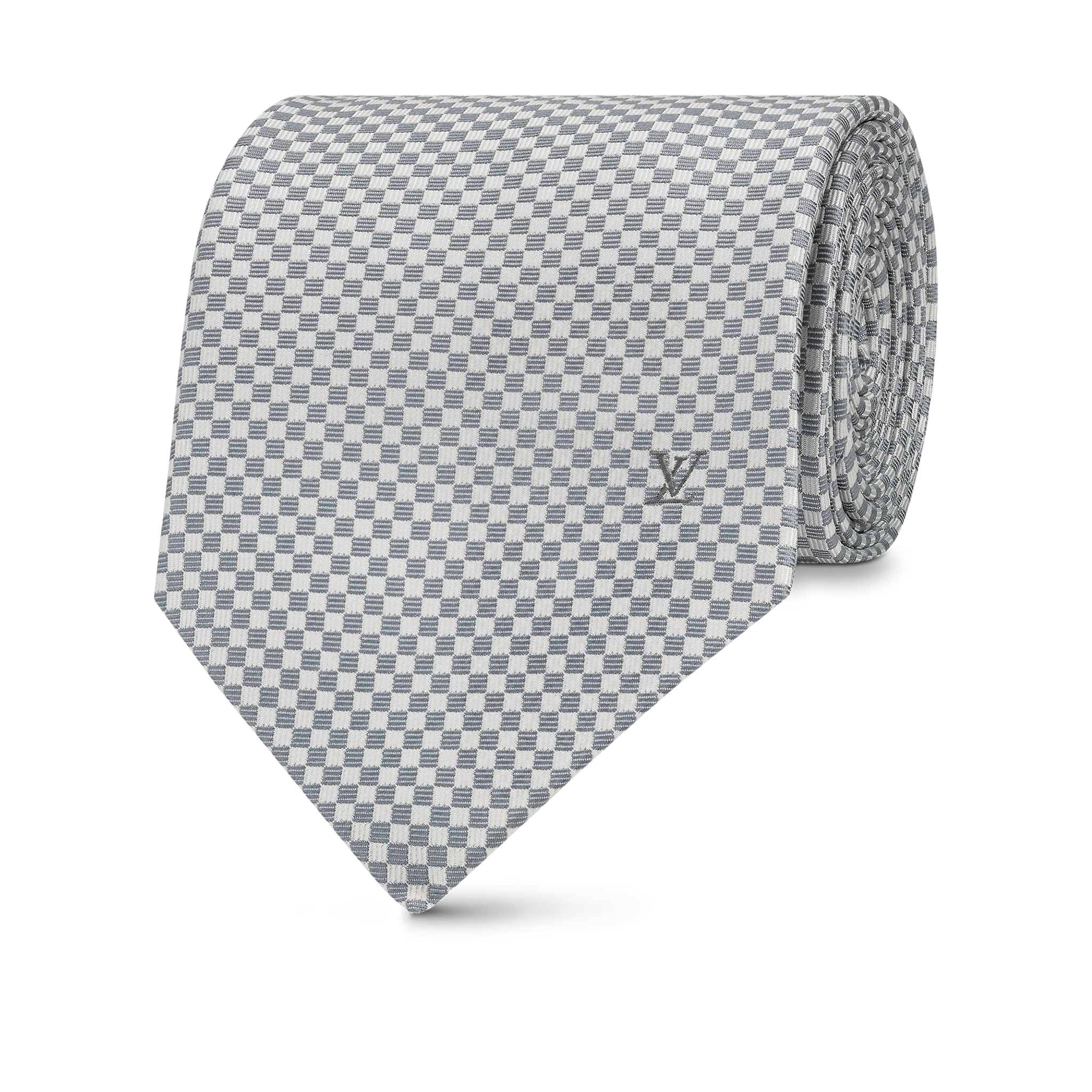 Louis Vuitton Micro Damier Tie Men in Grey - Accessories M71215
