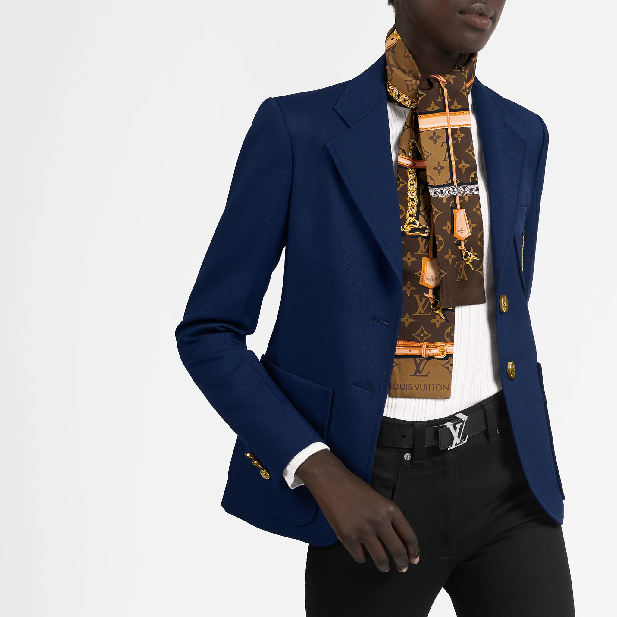 Louis Vuitton Monogram Confidential Bandeau Women Silk M78655 Brown