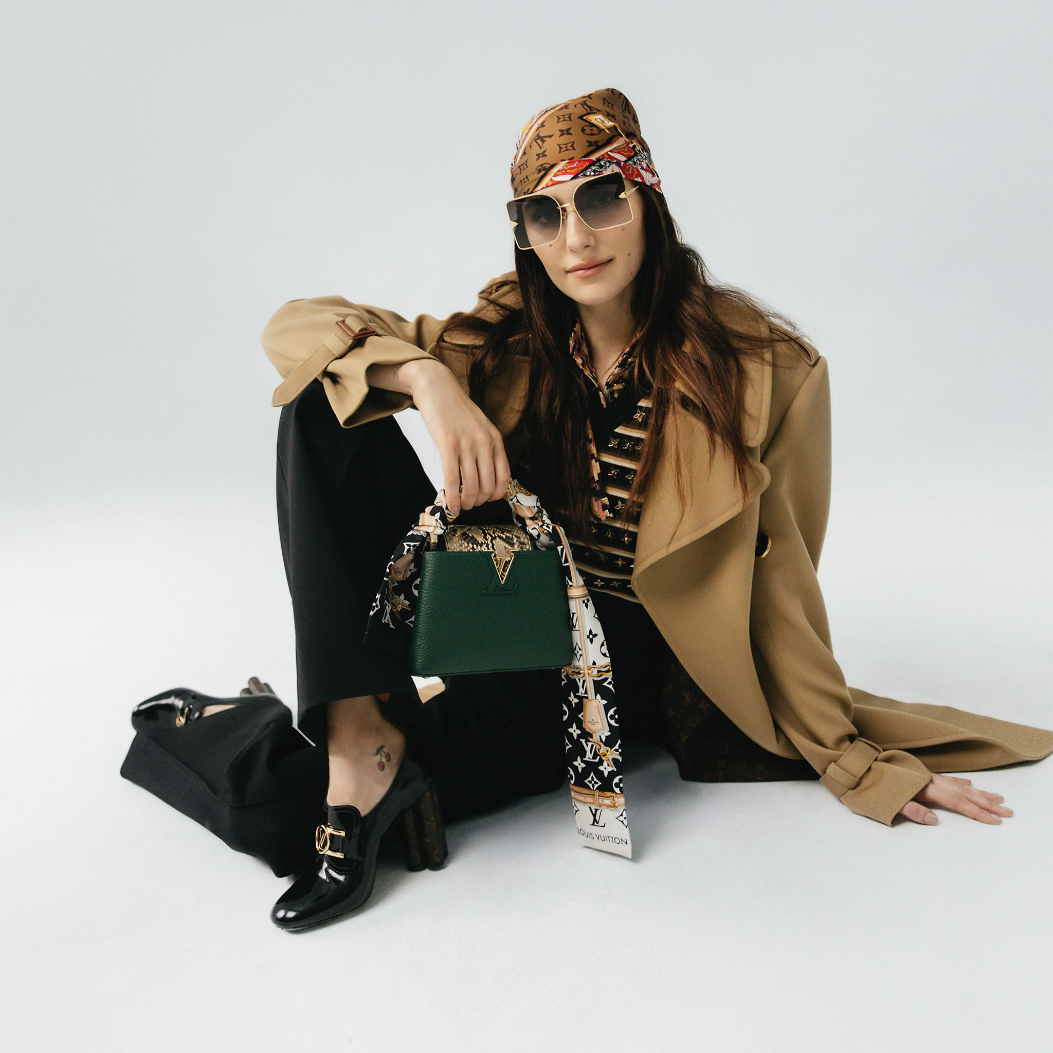 Louis Vuitton Monogram Confidential Bandeau Women Silk M78656 Black