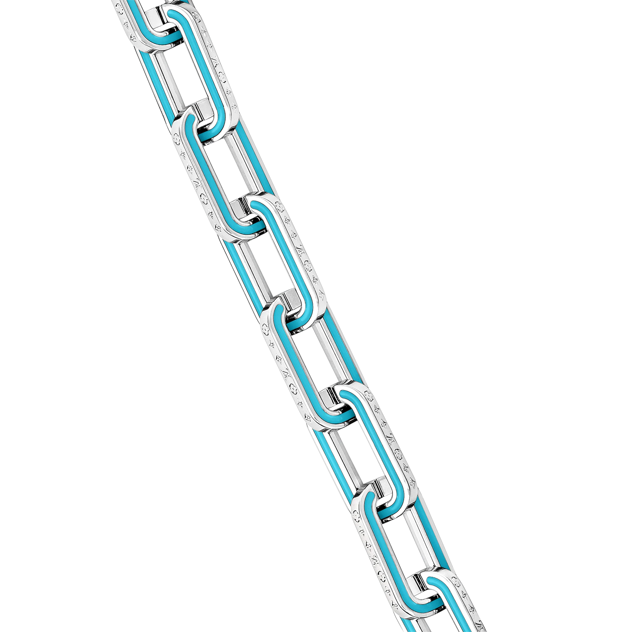 Louis Vuitton Monogram Links Chain Necklace Men in Blue - Accessories M80194