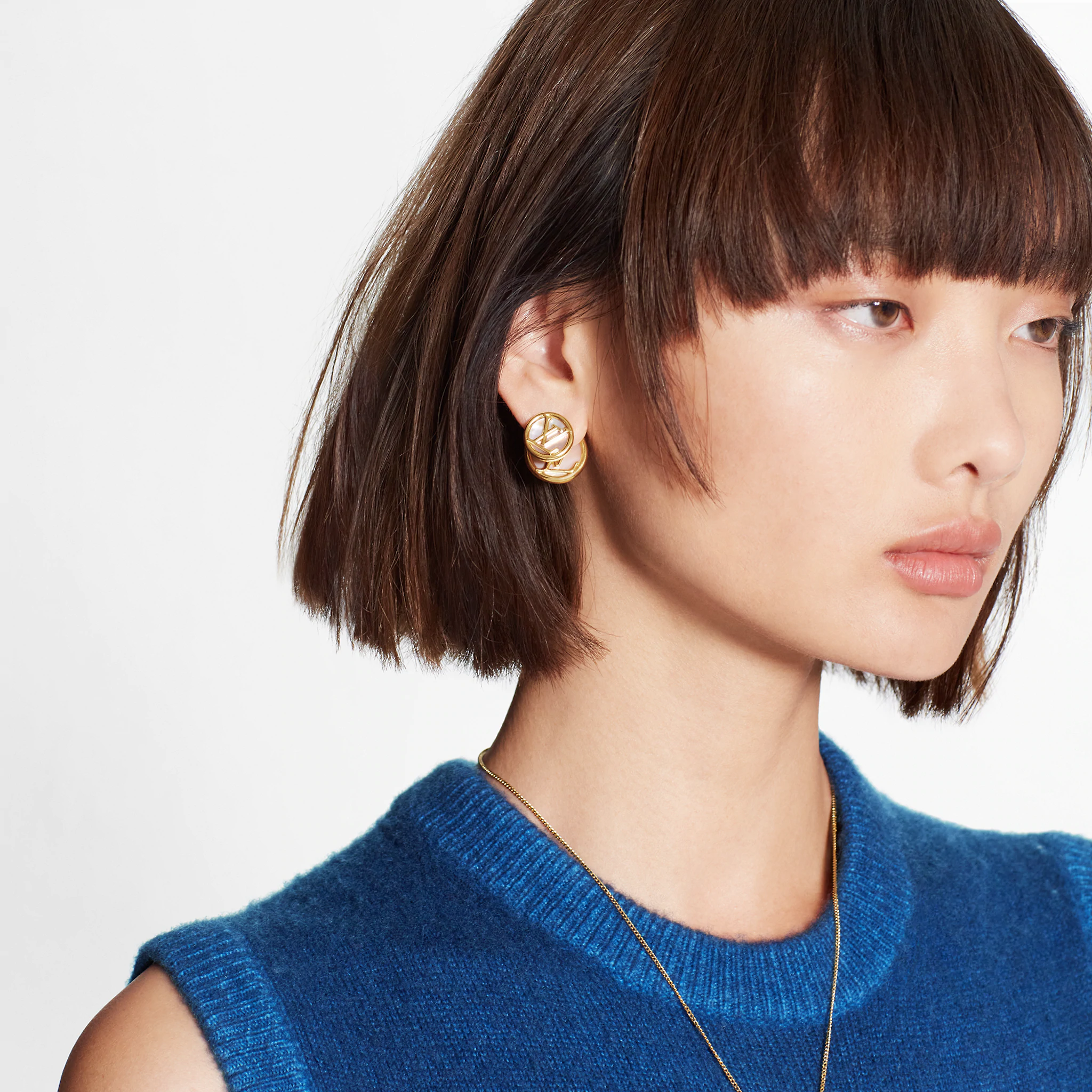 Louis Vuitton L to V Pearlfection Earrings M80261