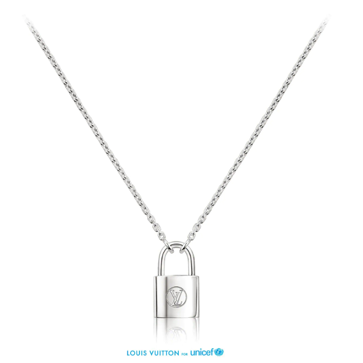 Louis Vuitton Silver Lockit Pendant, Sterling Silver (Ag925) Q93559