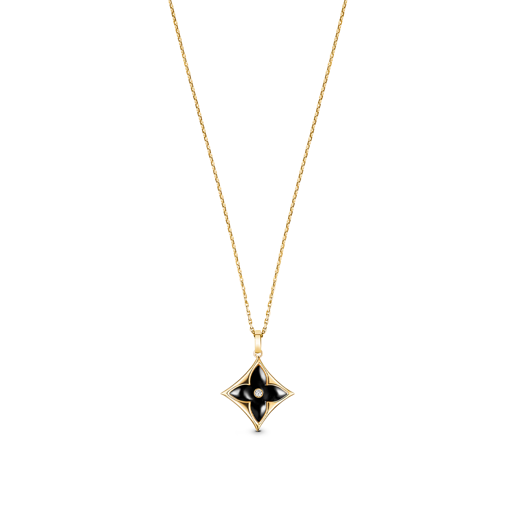 Louis Vuitton Color Blossom XL Medallion, Yellow Gold, Onyx And Diamond in Gold - Jewelry Q93818