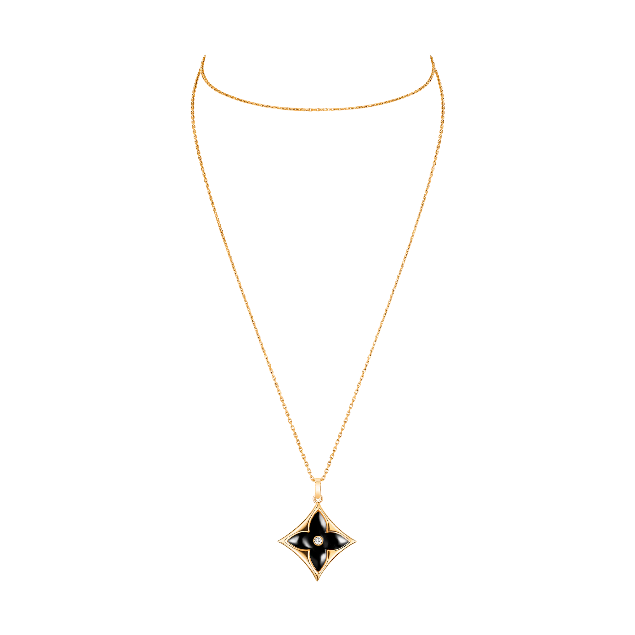 Louis Vuitton Color Blossom XL Medallion, Yellow Gold, Onyx And Diamond in Gold - Jewelry Q93818