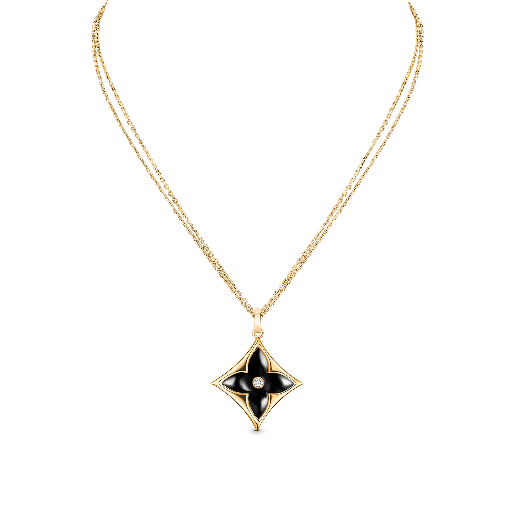 Louis Vuitton Color Blossom XL Medallion, Yellow Gold, Onyx And Diamond in Gold - Jewelry Q93818