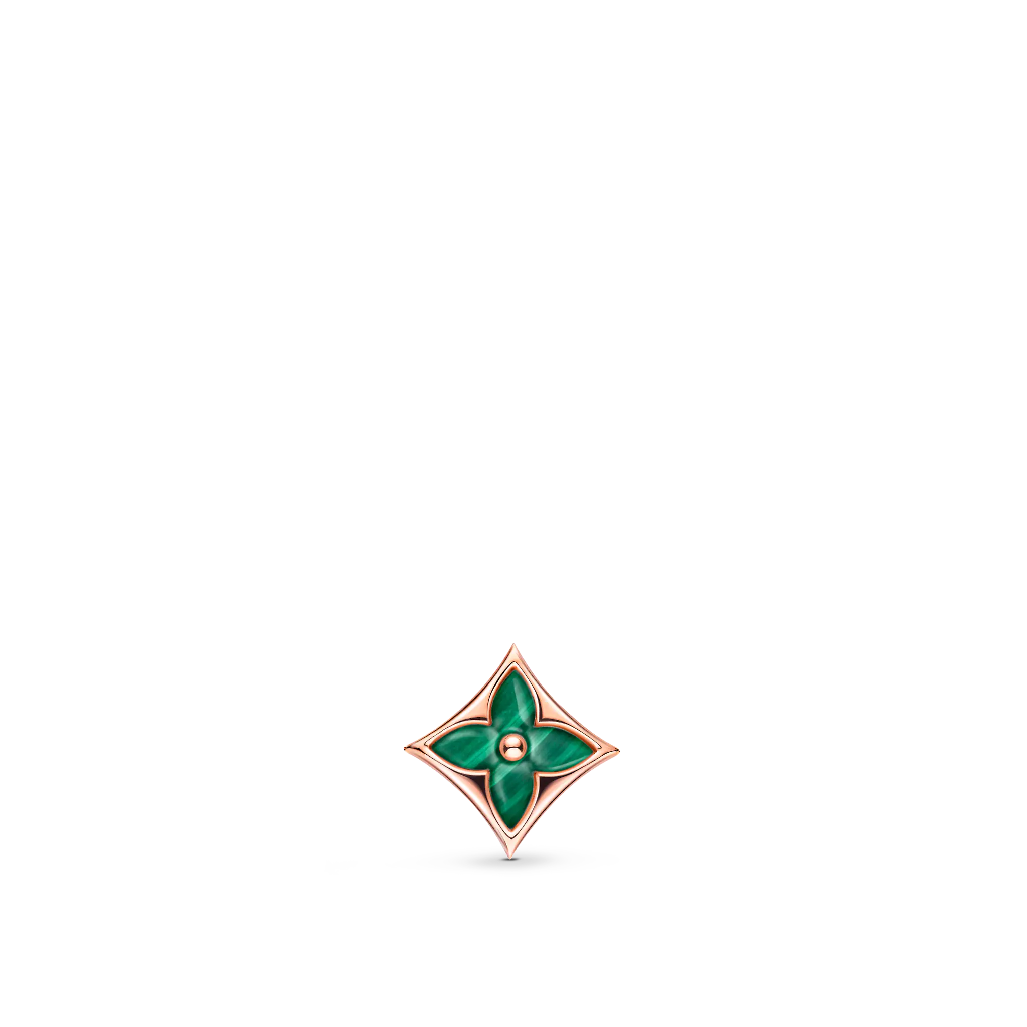 Louis Vuitton Color Blossom BB Star Ear Stud, Pink Gold And Malachite - Per Unit in Rose - Jewelry Q96672