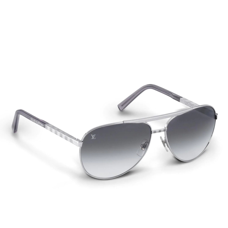 Louis Vuitton Attitude Pilote Sunglasses in Silver Accessories Z0340U