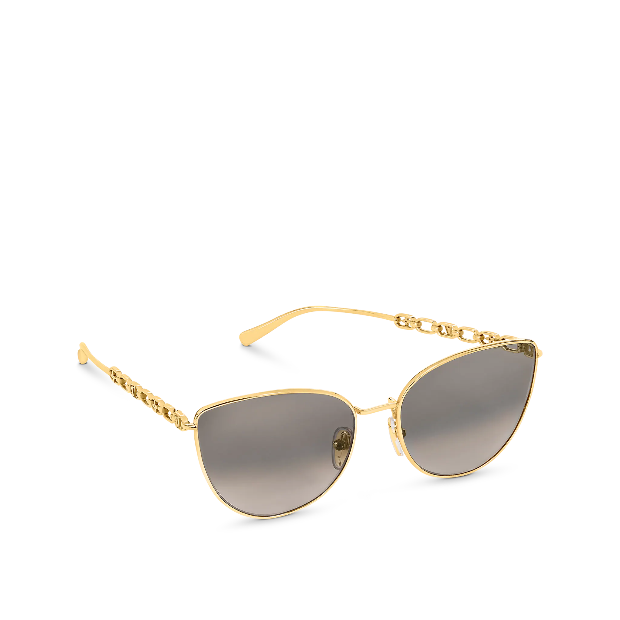 Louis Vuitton MY LV CHAIN CAT EYE SUNGLASSES in Gold - Women - Accessories Z1521E Z1521W Grey Louis Vuitton MY LV CHAIN CAT EYE SUNGLASSES in Gold - Women - Accessories Z1521E Z1521W Grey