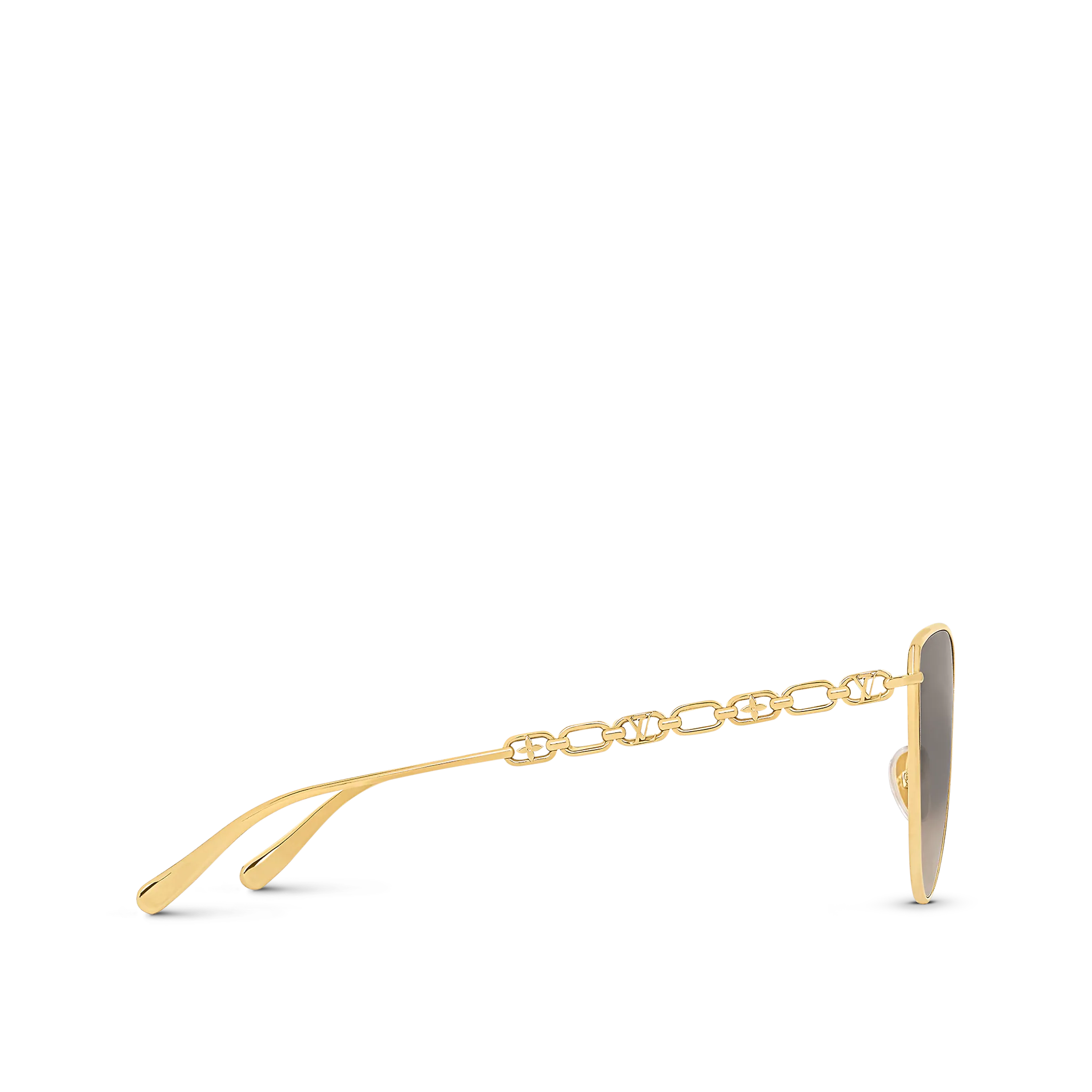 Louis Vuitton MY LV CHAIN CAT EYE SUNGLASSES in Gold - Women - Accessories Z1521E Z1521W Grey