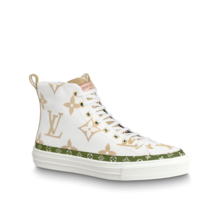 Louis Vuitton Patent Monogram Stellar Sneaker Boot 1A58CO Blanc/Moka