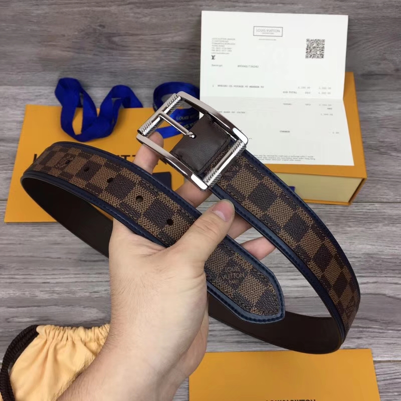 Louis Vuitton Damier Ebene Reverso 40MM Reversible Belt M0038U Brown