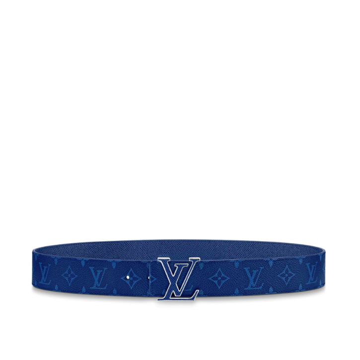 Louis Vuitton LV Initiales 40MM Reversible Belt Men M0159S Blue