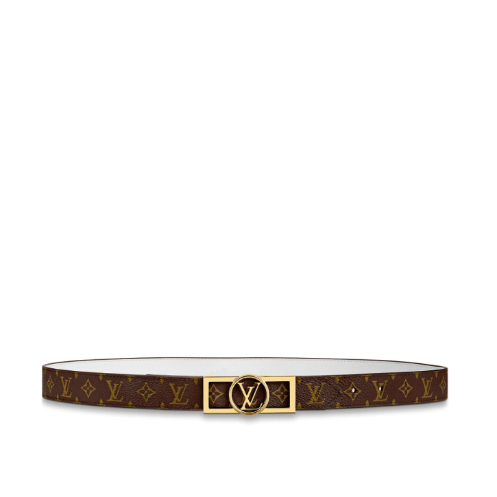 Louis Vuitton Monogram Reverse Dauphine 25mm Reversible belt M0208U White